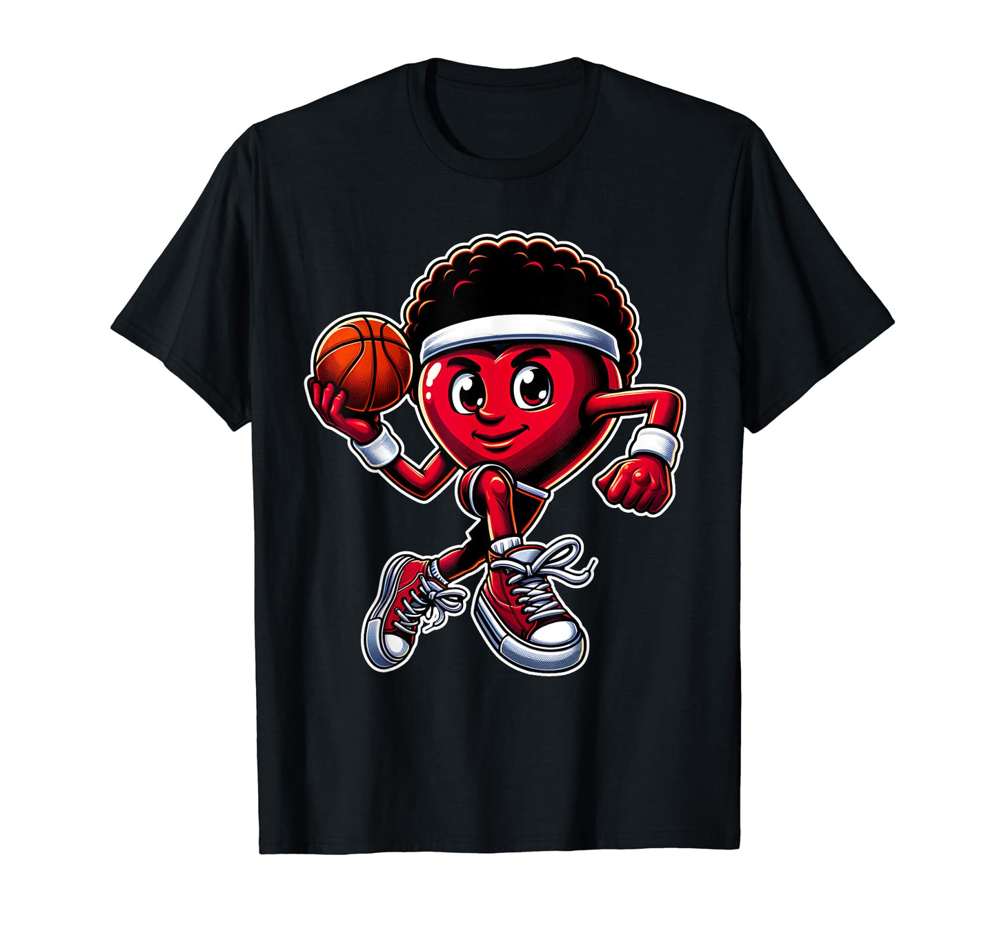 Valentines Day Heart Basketball Team T-Shirt - Fun Novelty Design Unisex - T-Shirt, Sweatshirt, Hoodie