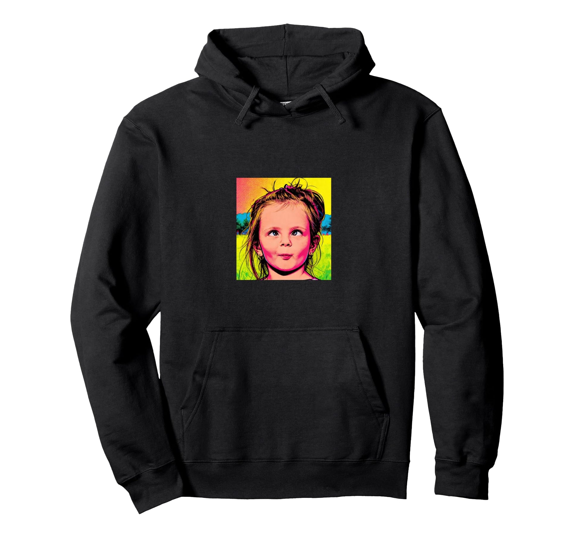 Pop Art Portrait Crazy Hoodie - Fun Novelty Design Unisex - T-Shirt, Sweatshirt, Hoodie