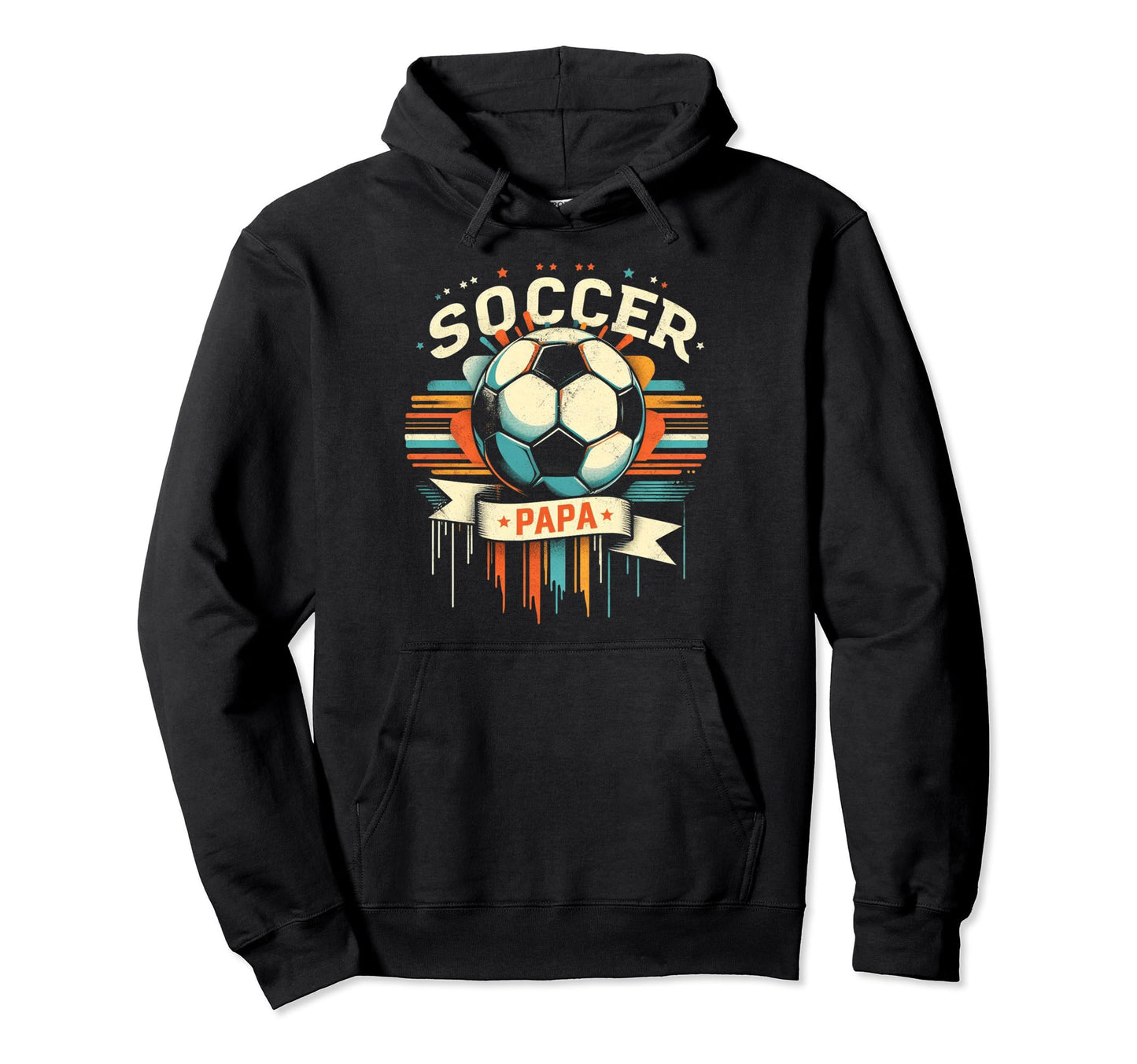 Soccer Papa Family Matching Dad Fathers Day Hoodie - Graphic Print Unisex - T-Shirt, Sweatshirt, Hoodie