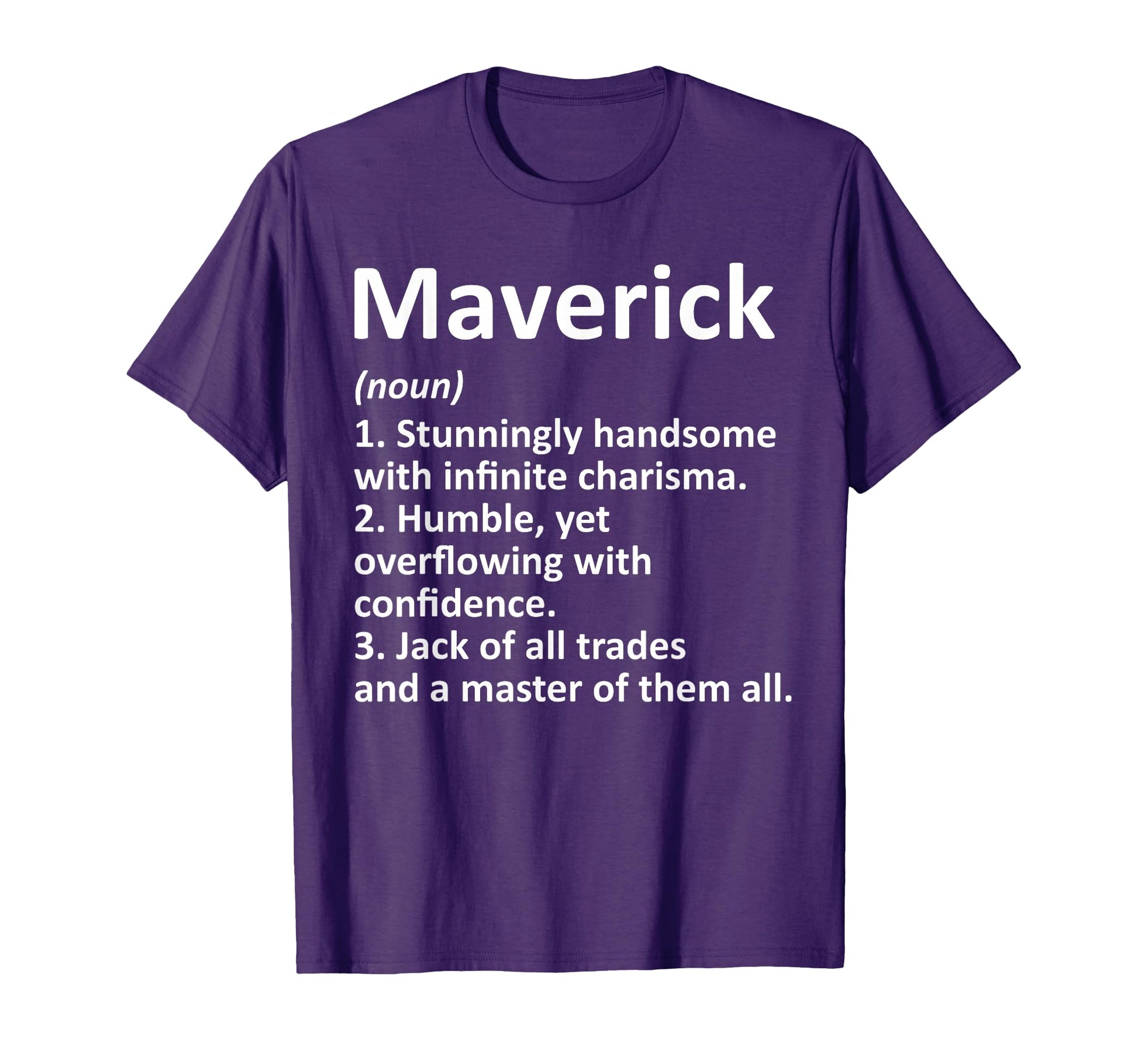 Maverick Definition Personalized Name T-Shirt - Minimalist Print Men Women - T-Shirt, Sweatshirt, Hoodie
