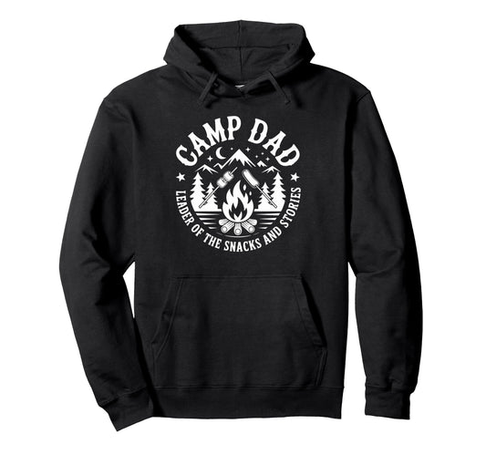 Camp Dad Camper Camping And Nature Hoodie - Minimalist Print for Adults - T-Shirt, Sweatshirt, Hoodie