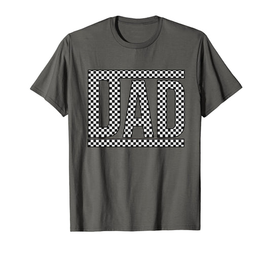 Checkered Dad Black White Funny Dad T-Shirt - Aesthetic Graphic for Adults - T-Shirt, Sweatshirt, Hoodie