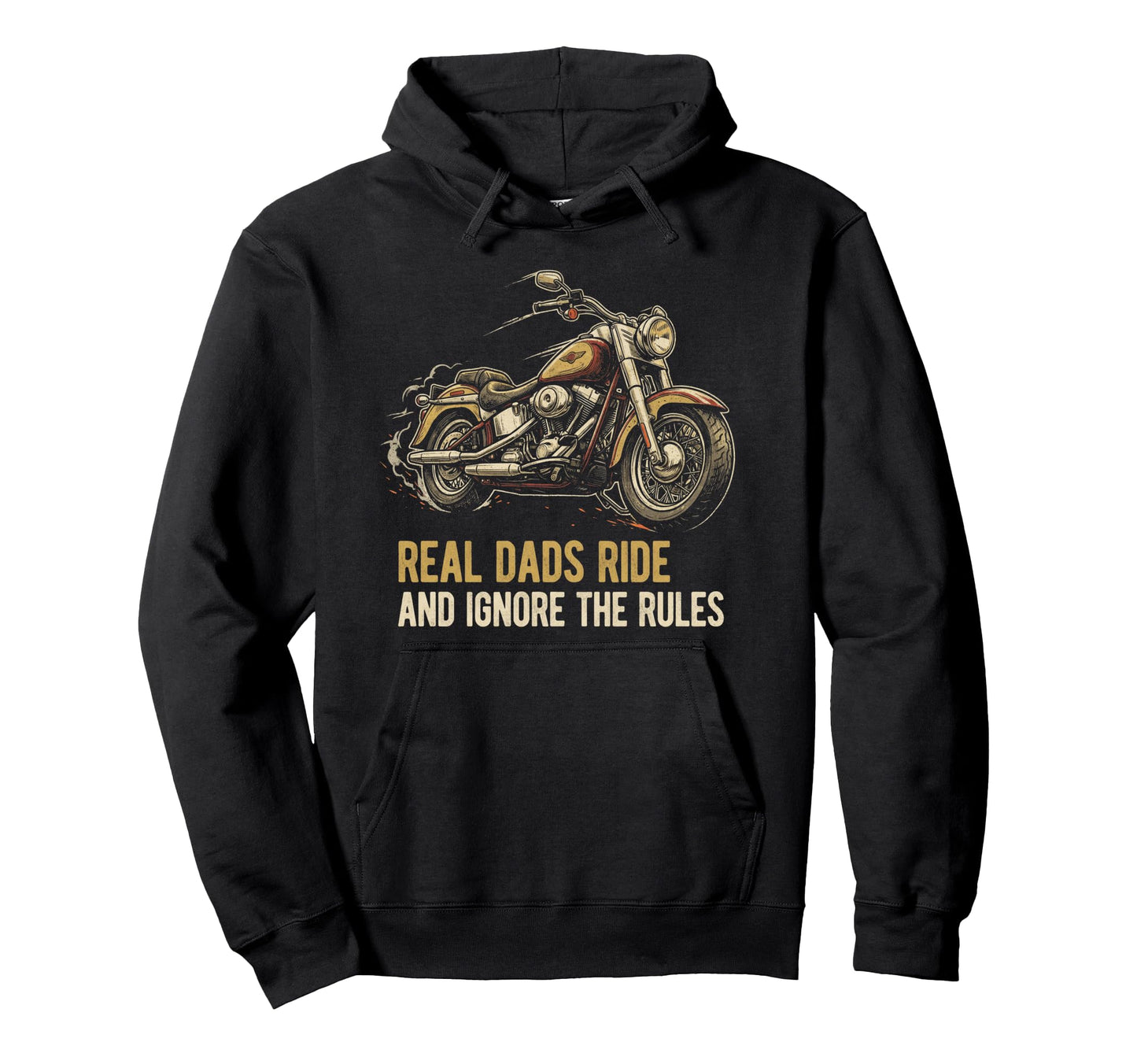 Funny Papa Motorcycle Rider Dad Biker Hoodie - Casual Everyday Wear Unisex - T-Shirt, Sweatshirt, Hoodie