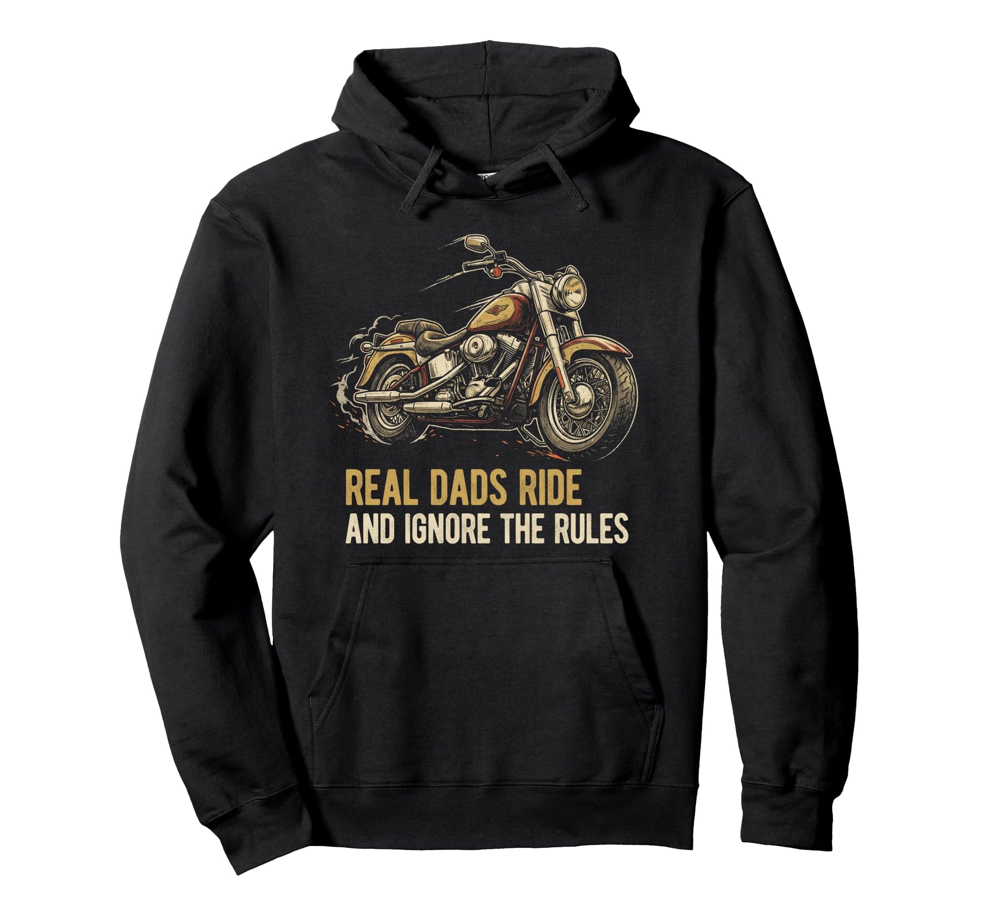 Funny Papa Motorcycle Rider Dad Biker Hoodie - Casual Everyday Wear Unisex - T-Shirt, Sweatshirt, Hoodie