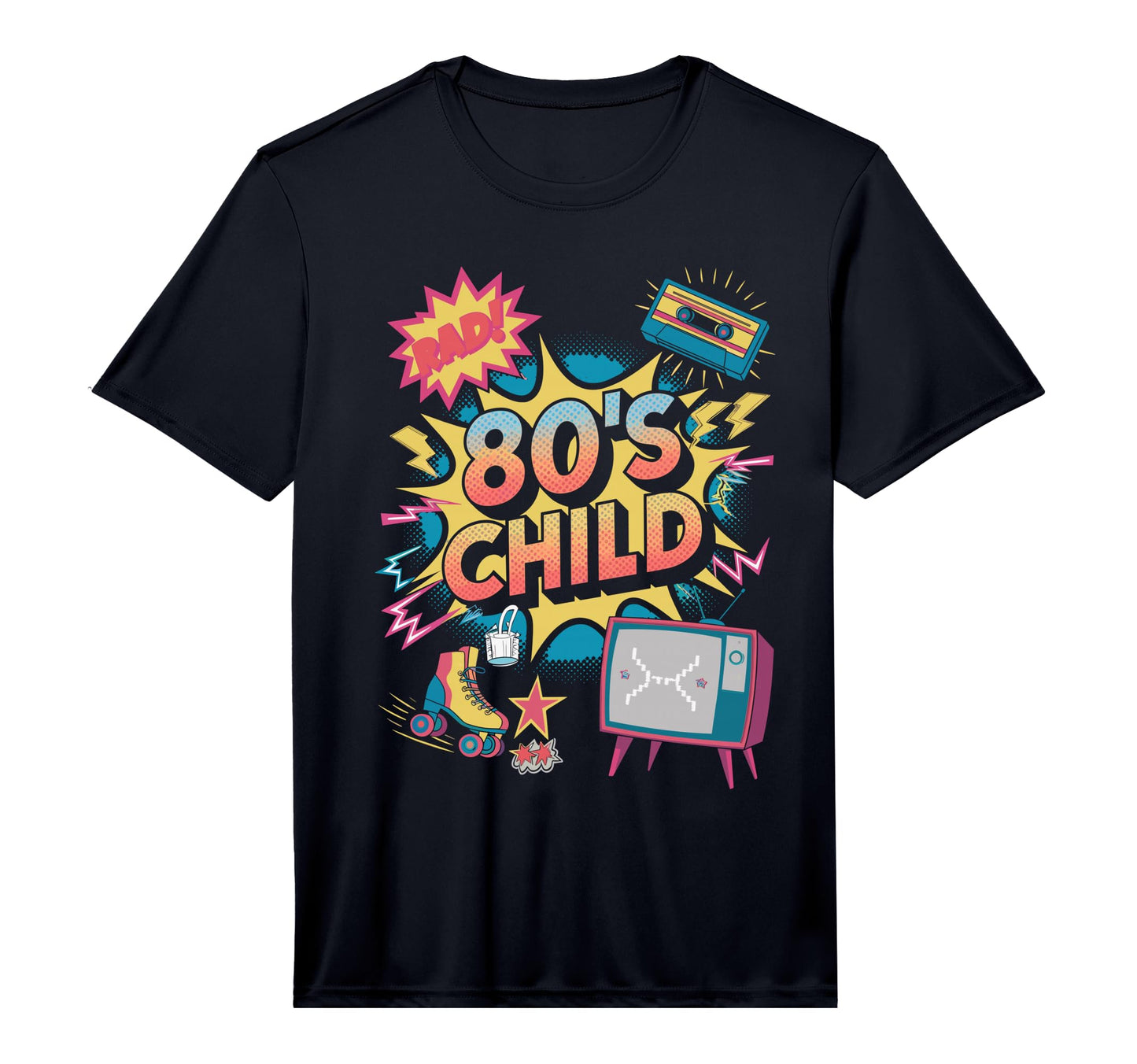Mens 80S Child Rad Cassette Tape T-Shirt - Casual Everyday Wear Unisex - T-Shirt, Sweatshirt, Hoodie