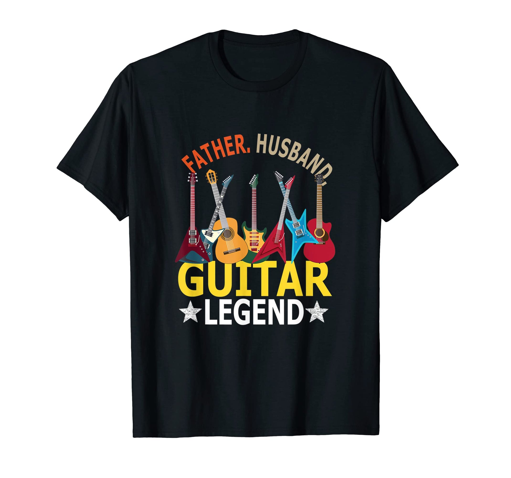 Father Husband Dad Guitar Legend T-Shirt - Casual Everyday Wear for Adults - T-Shirt, Sweatshirt, Hoodie