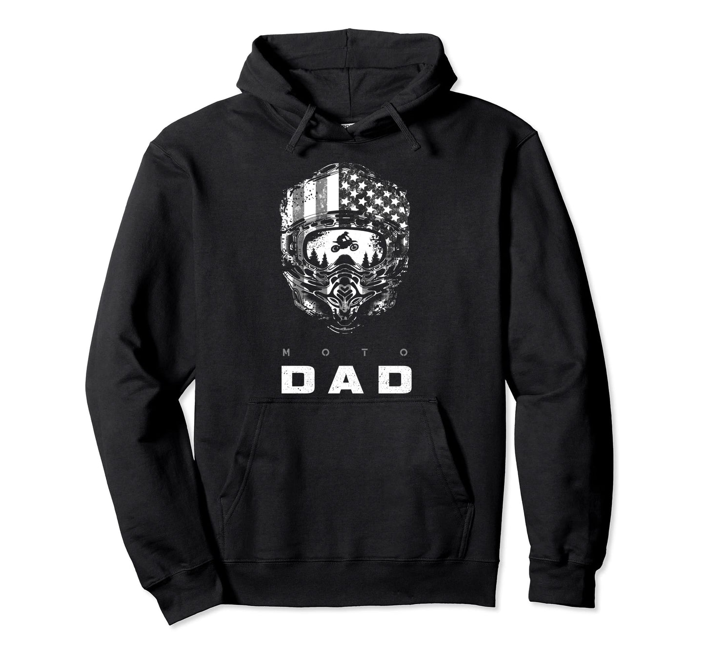 American Motocross Dad Dirt Bike Hoodie - Fun Novelty Design Unisex - T-Shirt, Sweatshirt, Hoodie