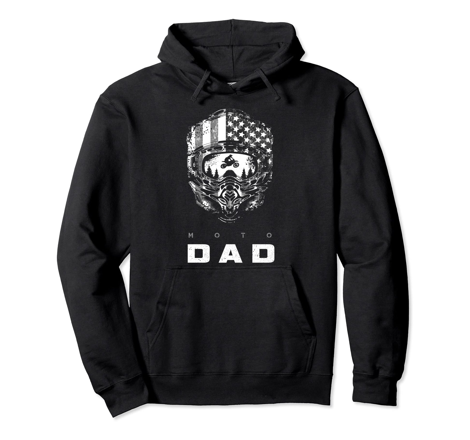 American Motocross Dad Dirt Bike Hoodie - Fun Novelty Design Unisex - T-Shirt, Sweatshirt, Hoodie