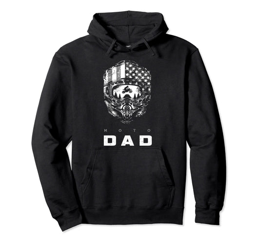 American Motocross Dad Dirt Bike Hoodie - Fun Novelty Design Unisex - T-Shirt, Sweatshirt, Hoodie