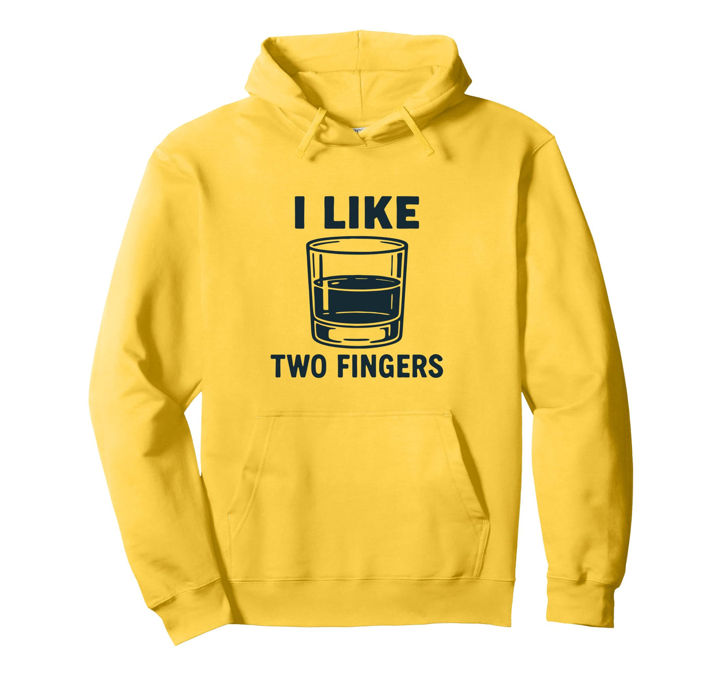 I Like Two Fingers Whiskey Bourbon Hoodie - Aesthetic Graphic for Adults - T-Shirt, Sweatshirt, Hoodie