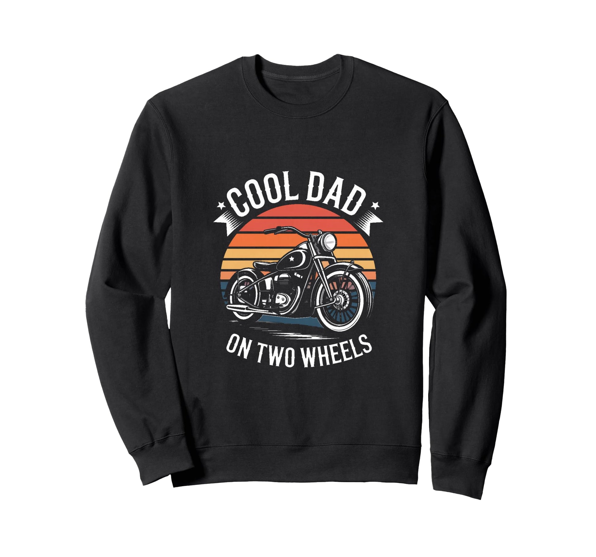 Dad Two Wheels Motorcycle Biker Sweatshirt - Graphic Print for Adults - T-Shirt, Sweatshirt, Hoodie