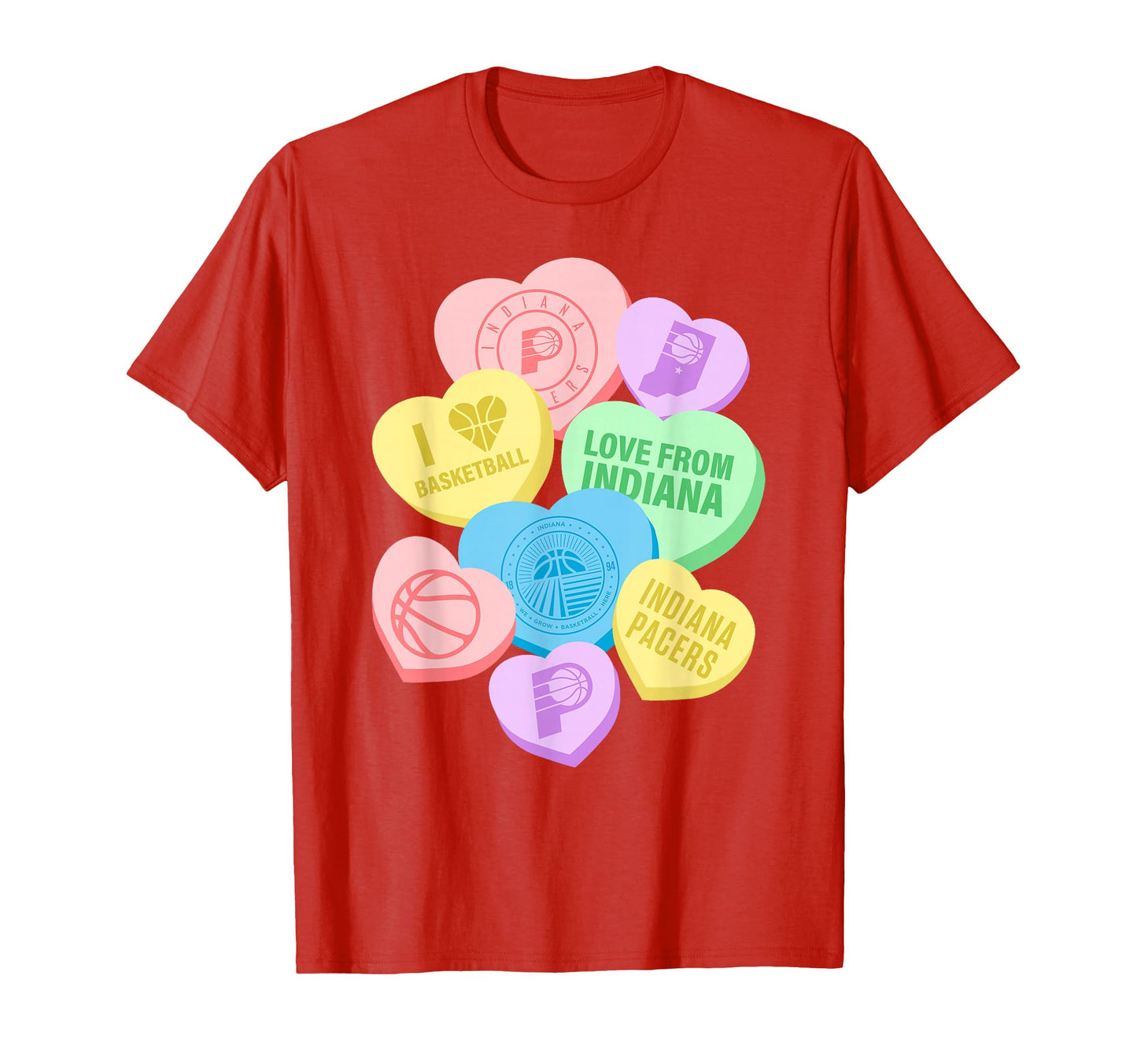 Nba Indiana Pacers Valentines Day Candy T-Shirt - Graphic Print Unisex - T-Shirt, Sweatshirt, Hoodie