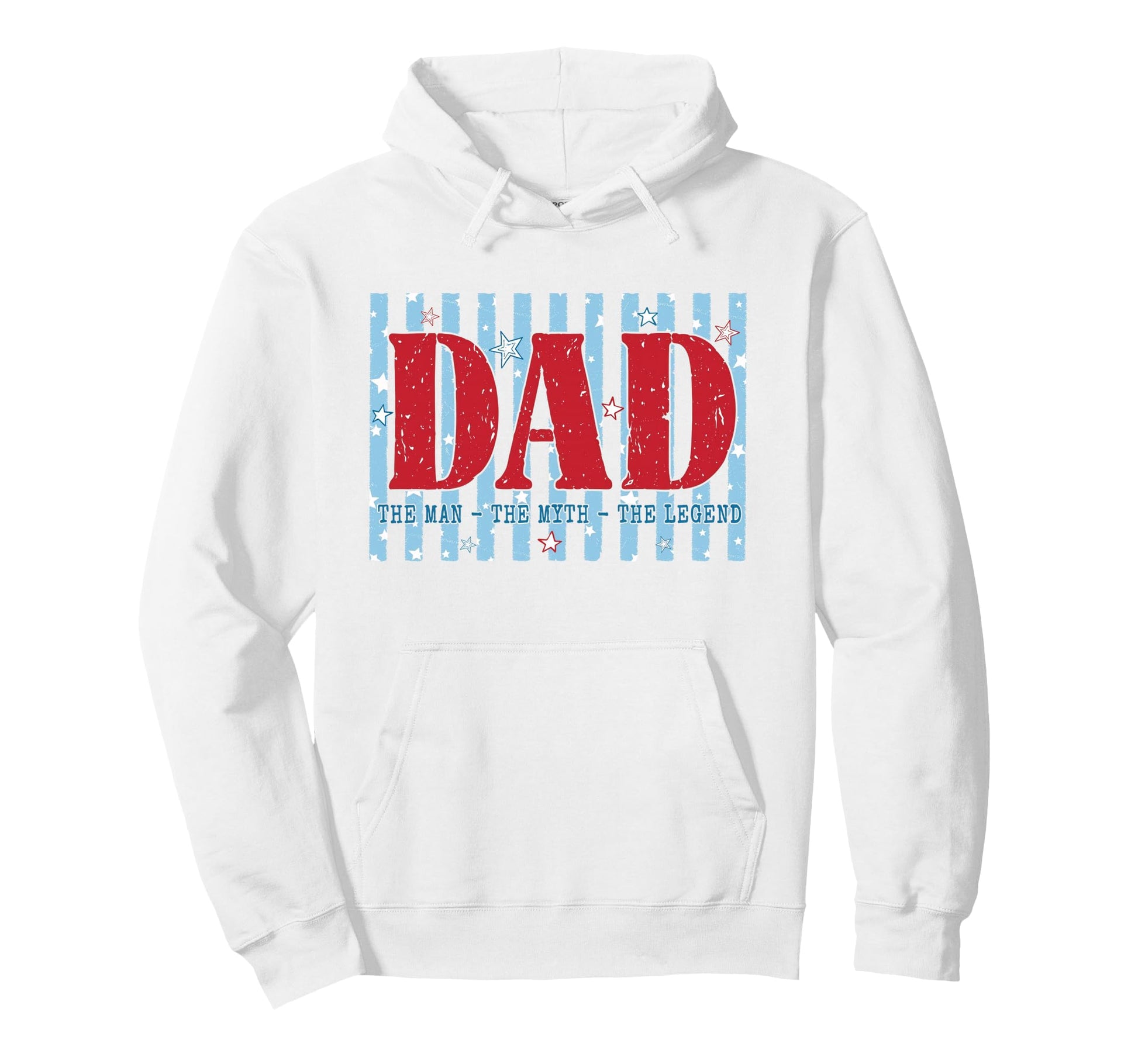 Distressed American Flag Dad Myth Hoodie - Streetwear Style Men Women - T-Shirt, Sweatshirt, Hoodie