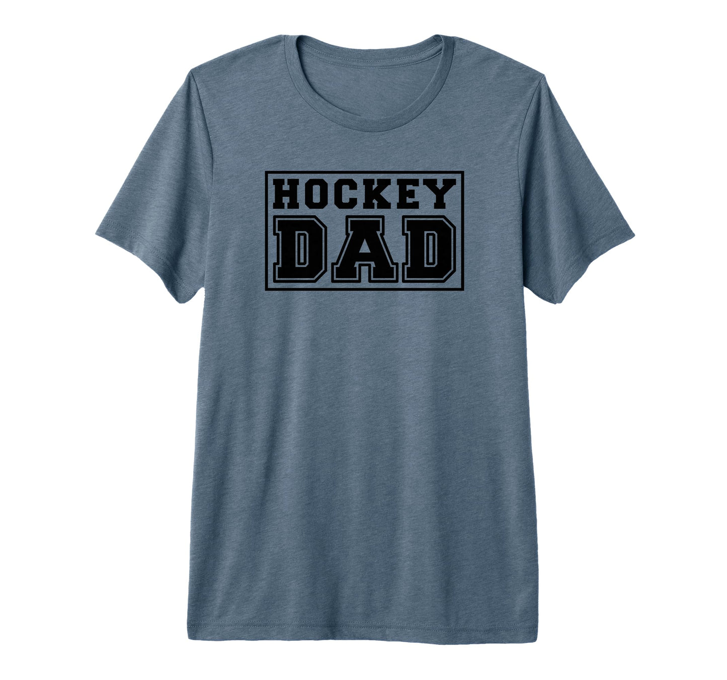 Hockey Dad Funny Hockey Tri Blend T-Shirt - Minimalist Print Men Women - T-Shirt, Sweatshirt, Hoodie