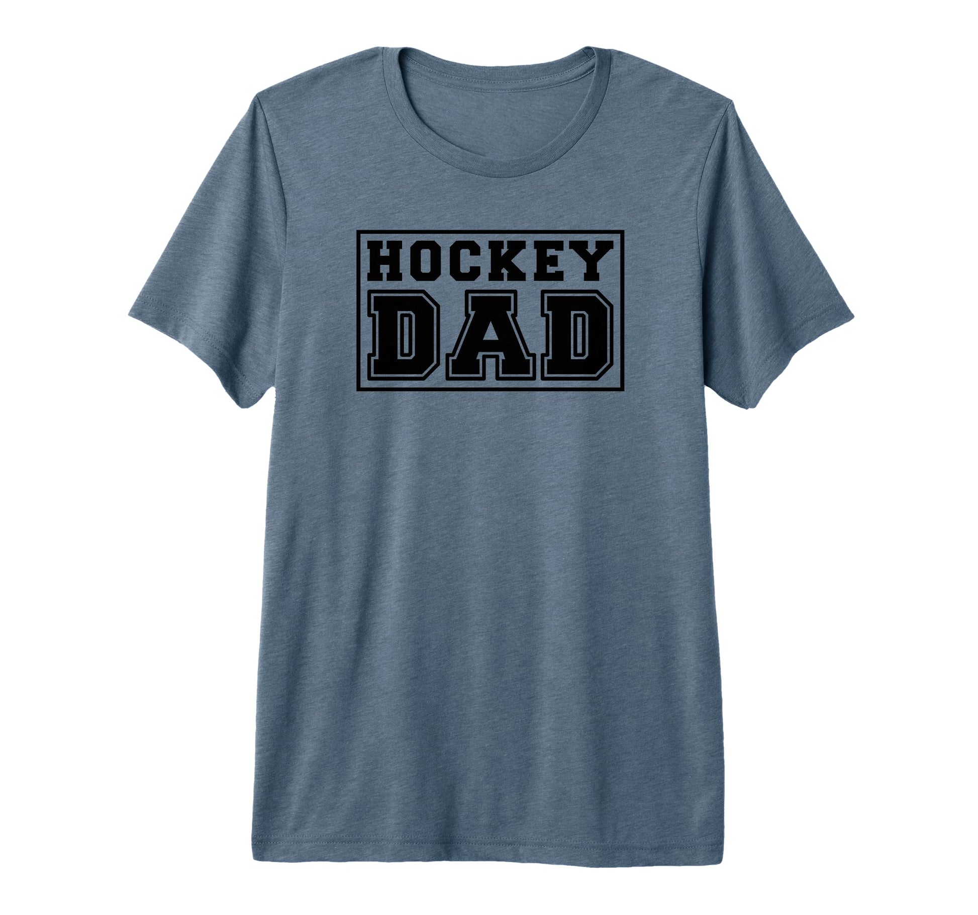 Hockey Dad Funny Hockey Tri Blend T-Shirt - Minimalist Print Men Women - T-Shirt, Sweatshirt, Hoodie