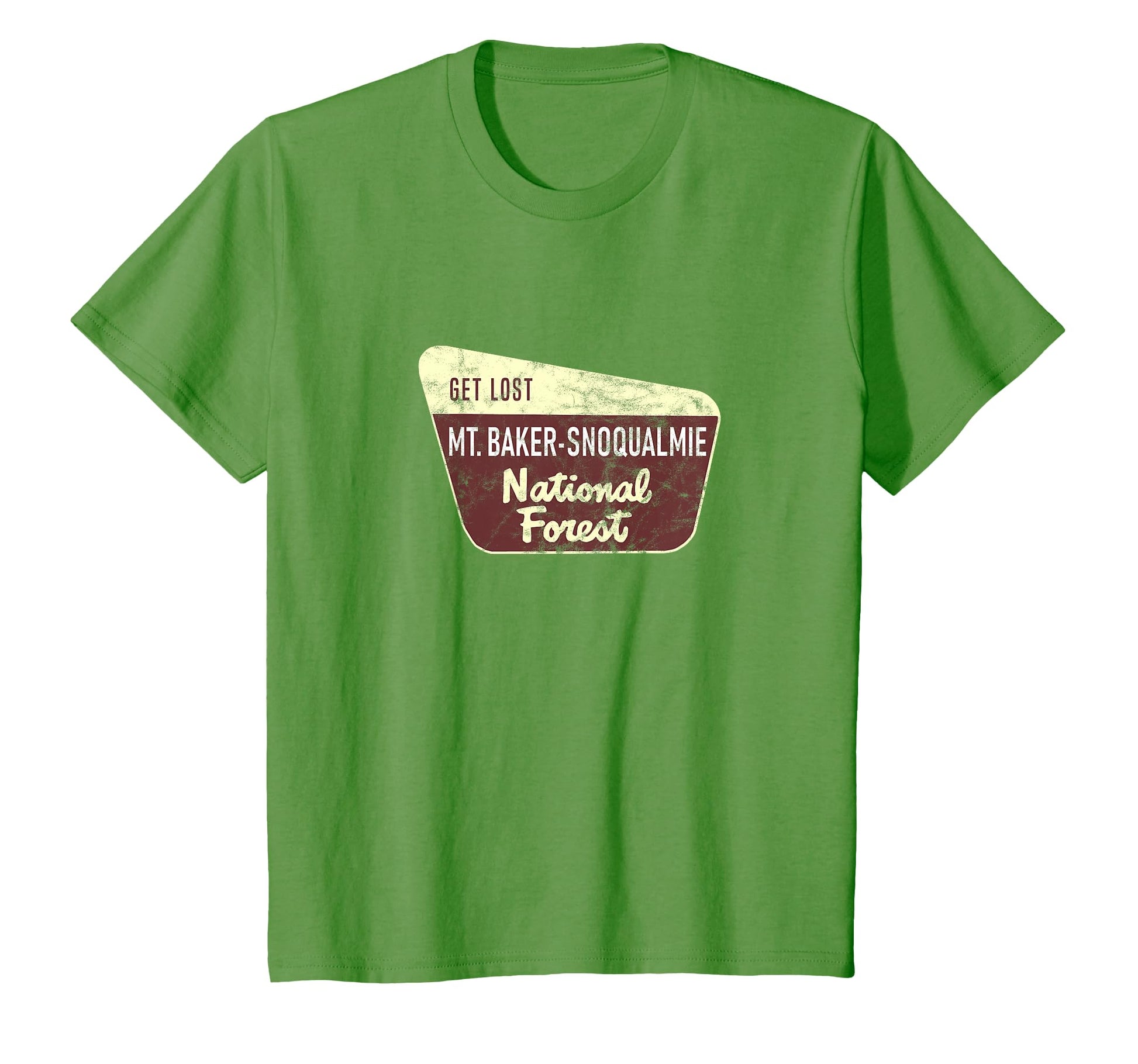 Get Lost Mt Baker Snoqualmie National T-Shirt - Graphic Print Unisex - T-Shirt, Sweatshirt, Hoodie