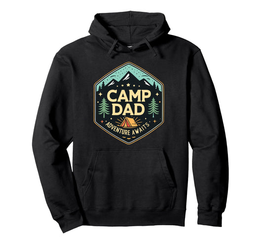 Adventure Dad Camp Dad Fathers Day Hoodie - Graphic Print Unisex - T-Shirt, Sweatshirt, Hoodie