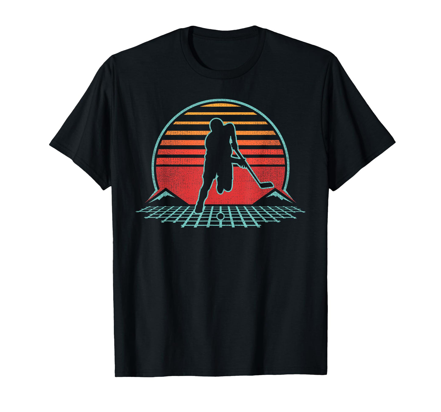 Floor Hockey 80S Coach Player Gift T-Shirt - Novelty Apparel Men Women - T-Shirt, Sweatshirt, Hoodie