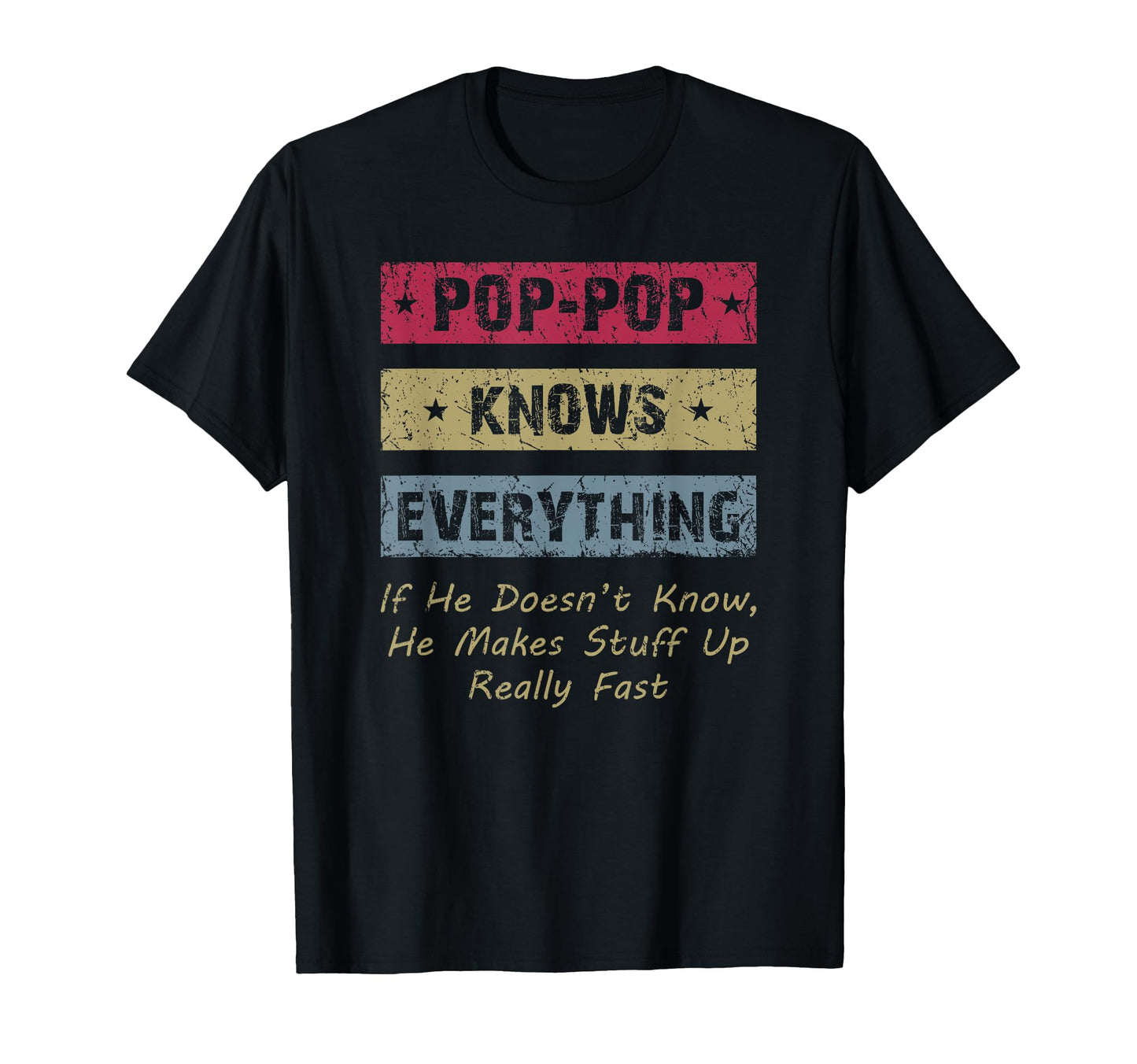 Pop Pop Knows Everything If He Doesnt T-Shirt - Custom Art Print Unisex - T-Shirt, Sweatshirt, Hoodie