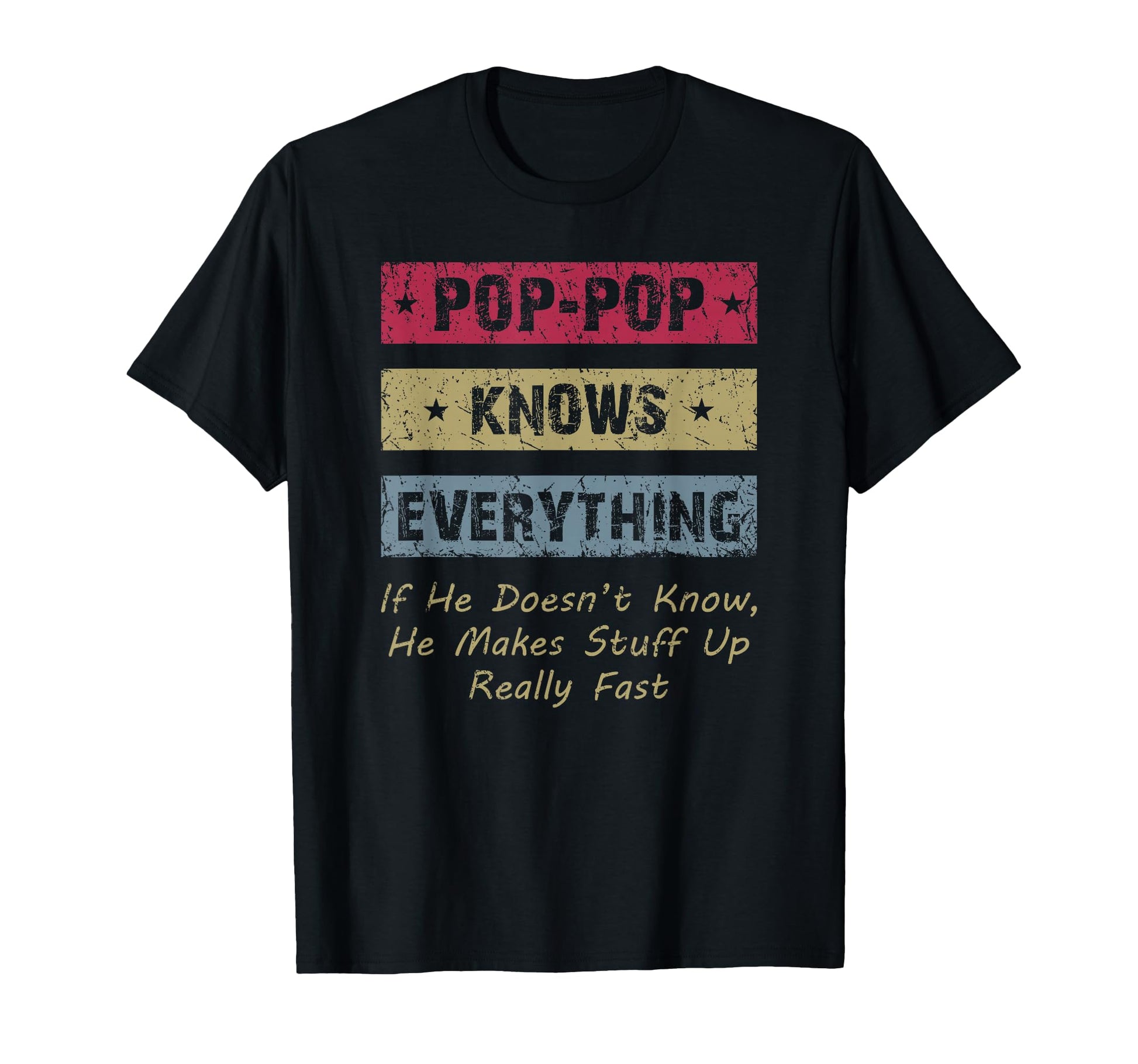 Pop Pop Knows Everything If He Doesnt T-Shirt - Custom Art Print Unisex - T-Shirt, Sweatshirt, Hoodie