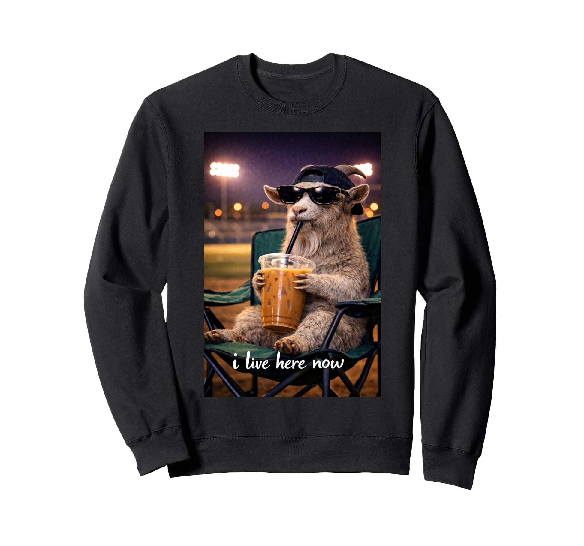 Funny Goat Ballfield Baseball Field Sweatshirt - Fun Novelty Design Unisex - T-Shirt, Sweatshirt, Hoodie