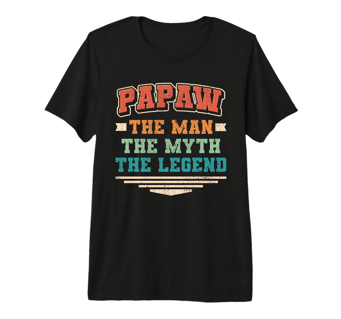 Mens Papaw Myth Legend Dad Grandpa Tri Blend T-Shirt - Graphic Print Unisex - T-Shirt, Sweatshirt, Hoodie