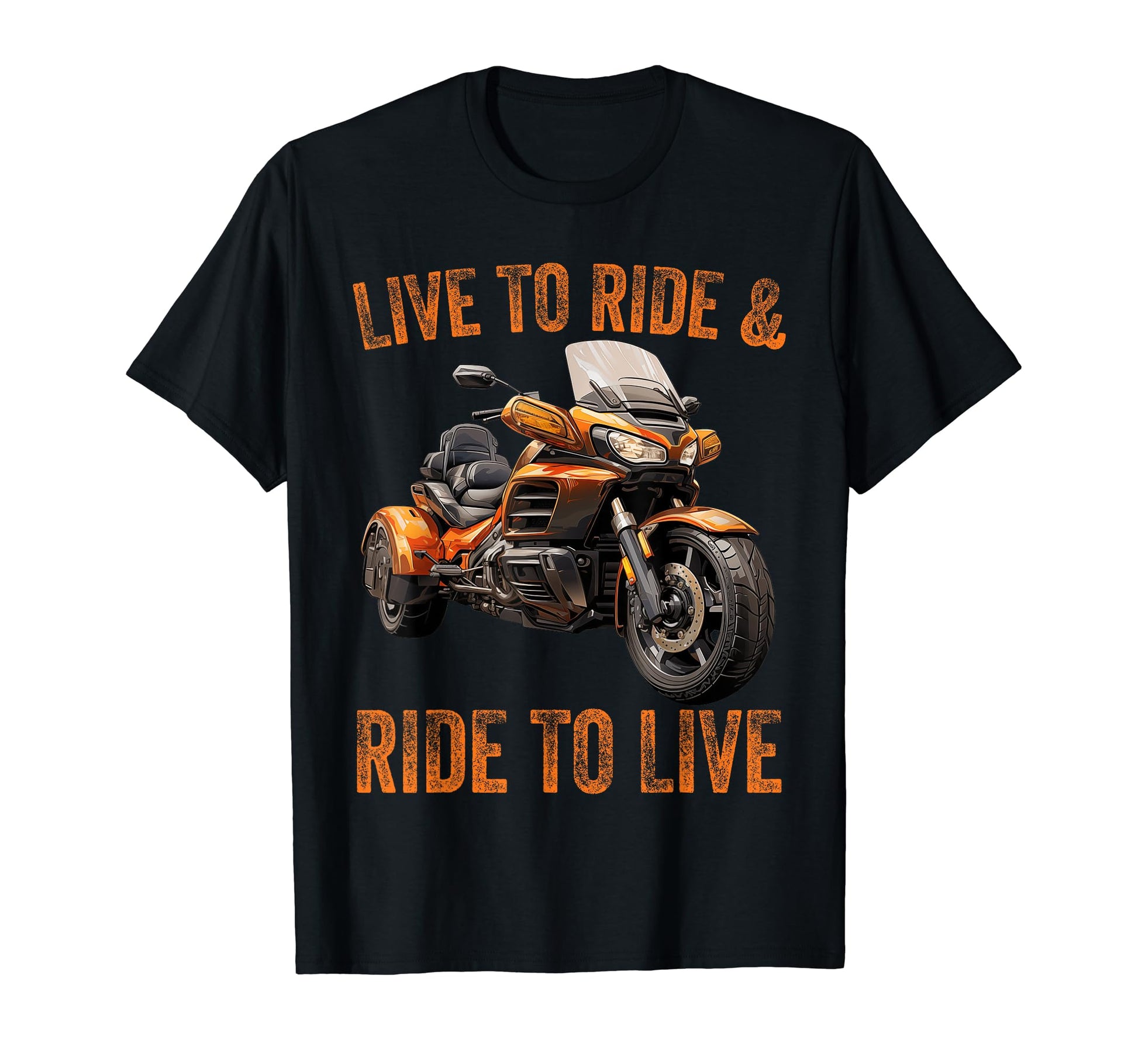 Motorcycle Trike 3 Wheels Biker Funny T-Shirt - Unique Graphic Unisex - T-Shirt, Sweatshirt, Hoodie