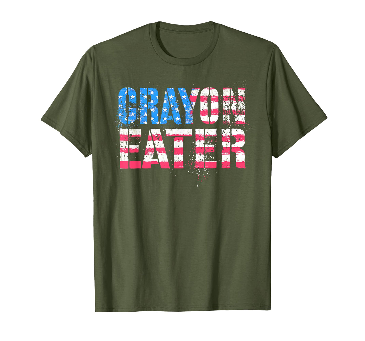 4Th July Crayon Eater Merica Dad T-Shirt - Minimalist Print for Adults - T-Shirt, Sweatshirt, Hoodie