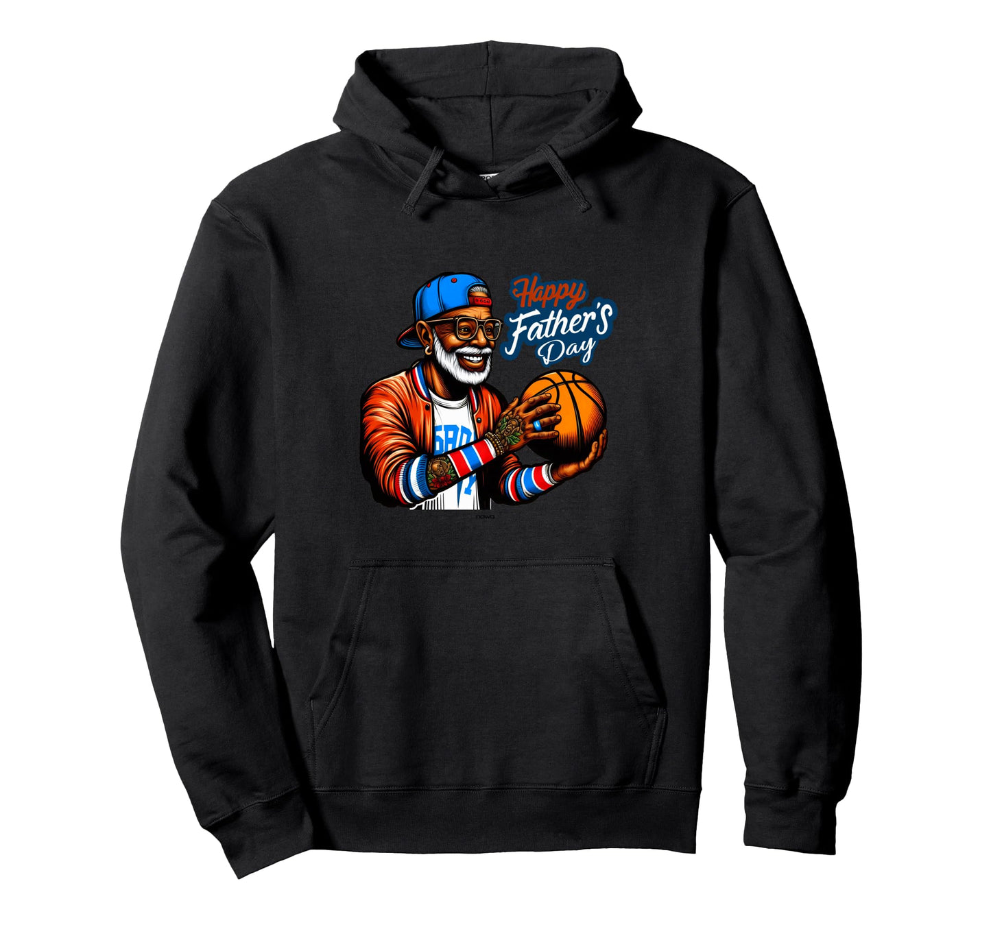 Happy Fathers Day Basketball Dad Cap Hoodie - Casual Everyday Wear Unisex - T-Shirt, Sweatshirt, Hoodie