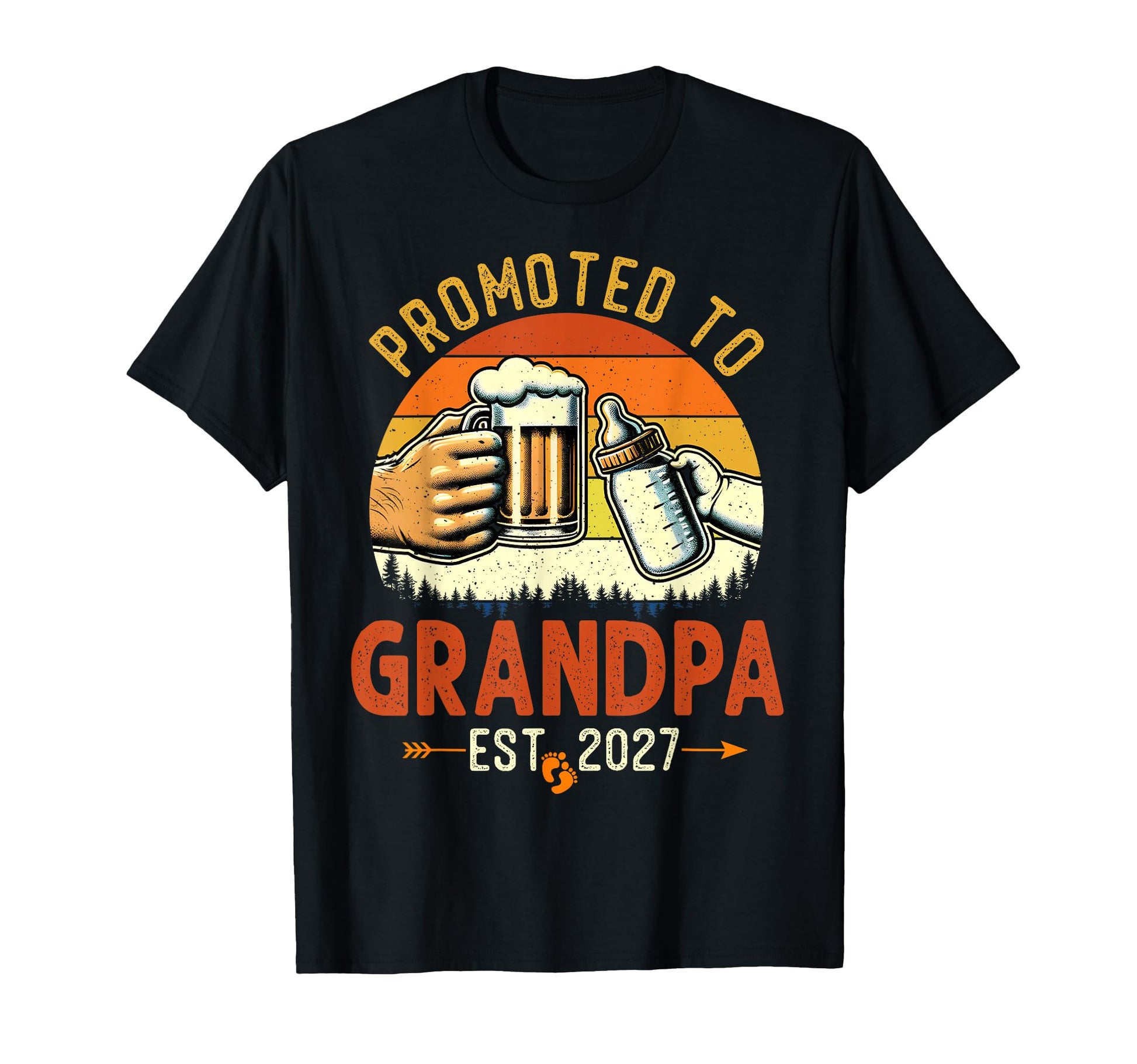 Promoted To Grandpa 2027 Funny New T-Shirt - Streetwear Style Men Women - T-Shirt, Sweatshirt, Hoodie