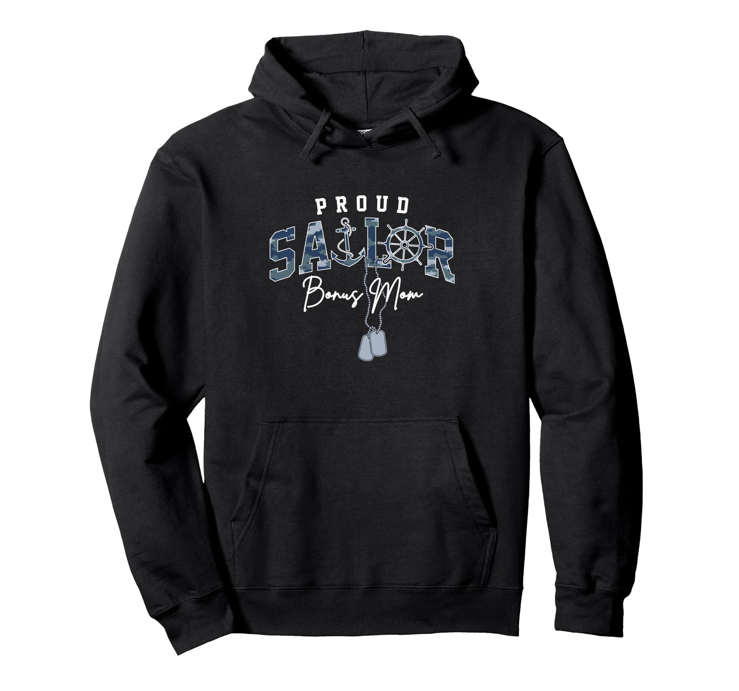 Proud Sailor Bonus Mom Us Naval Veteran Hoodie - Graphic Print for Adults - T-Shirt, Sweatshirt, Hoodie