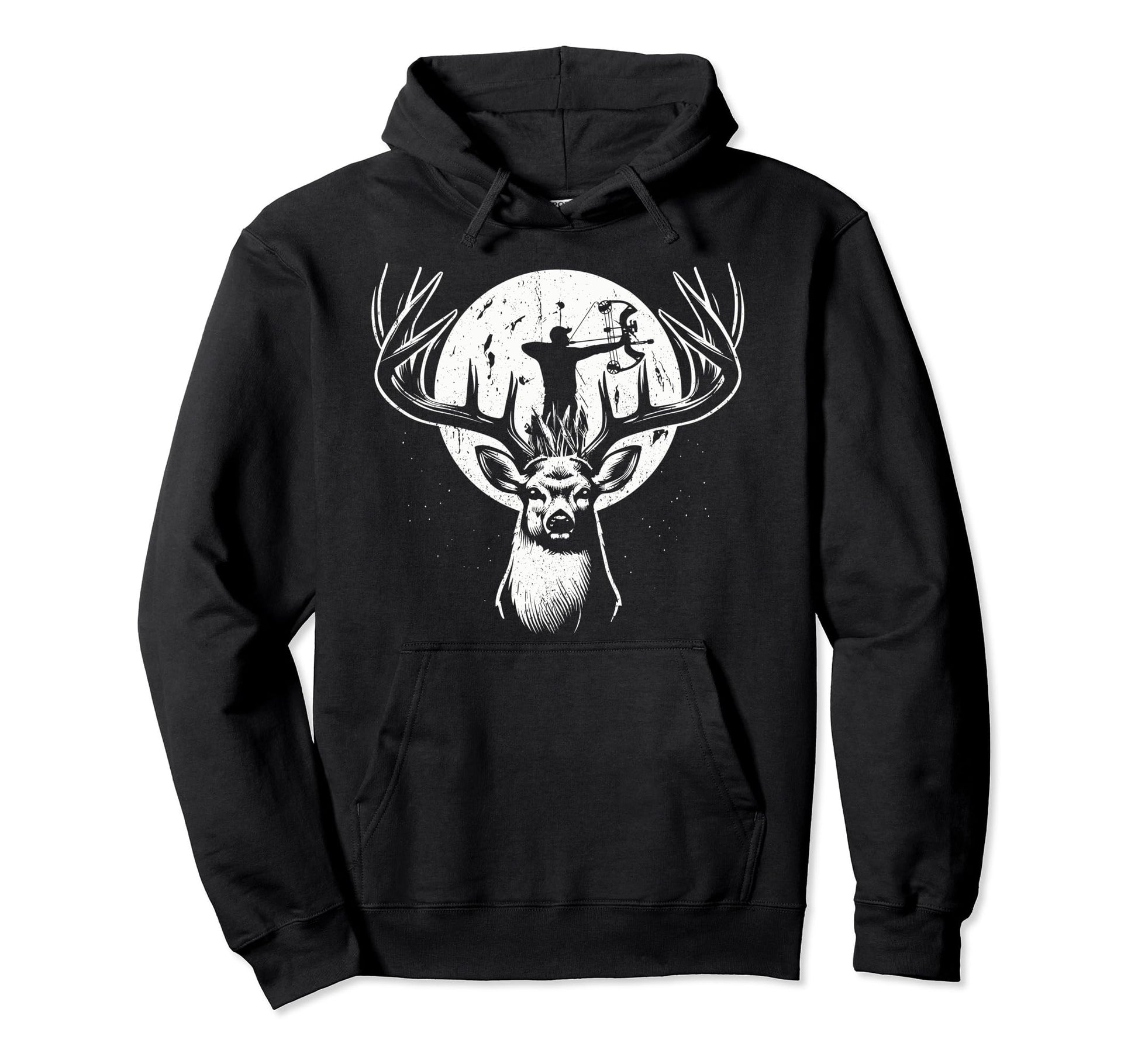 Whitetail Deer Antler Rack Hunting Dad Hoodie - Custom Art Print Unisex - T-Shirt, Sweatshirt, Hoodie