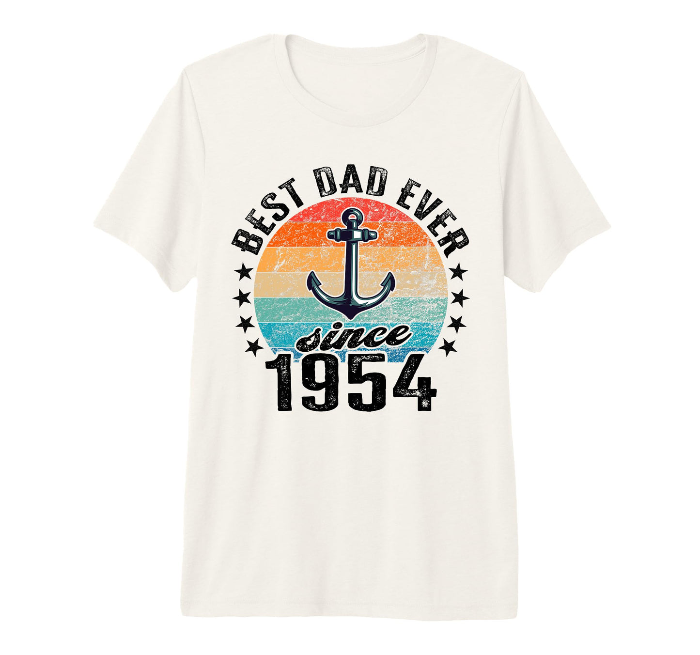 Best Dad World No Joke Dad Since 1954 Tri T-Shirt - Graphic Print Unisex - T-Shirt, Sweatshirt, Hoodie
