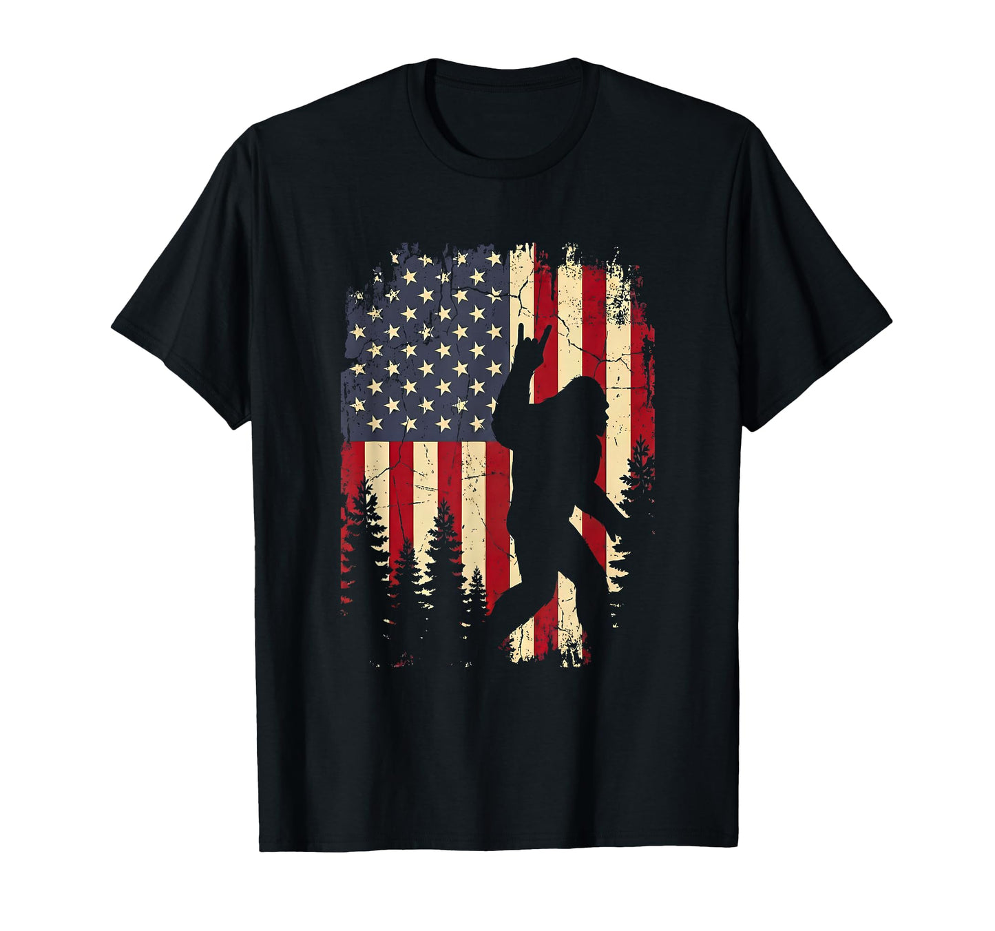 Funny Bigfoot Rock Sasquatch America T-Shirt - Streetwear Style Men Women - T-Shirt, Sweatshirt, Hoodie