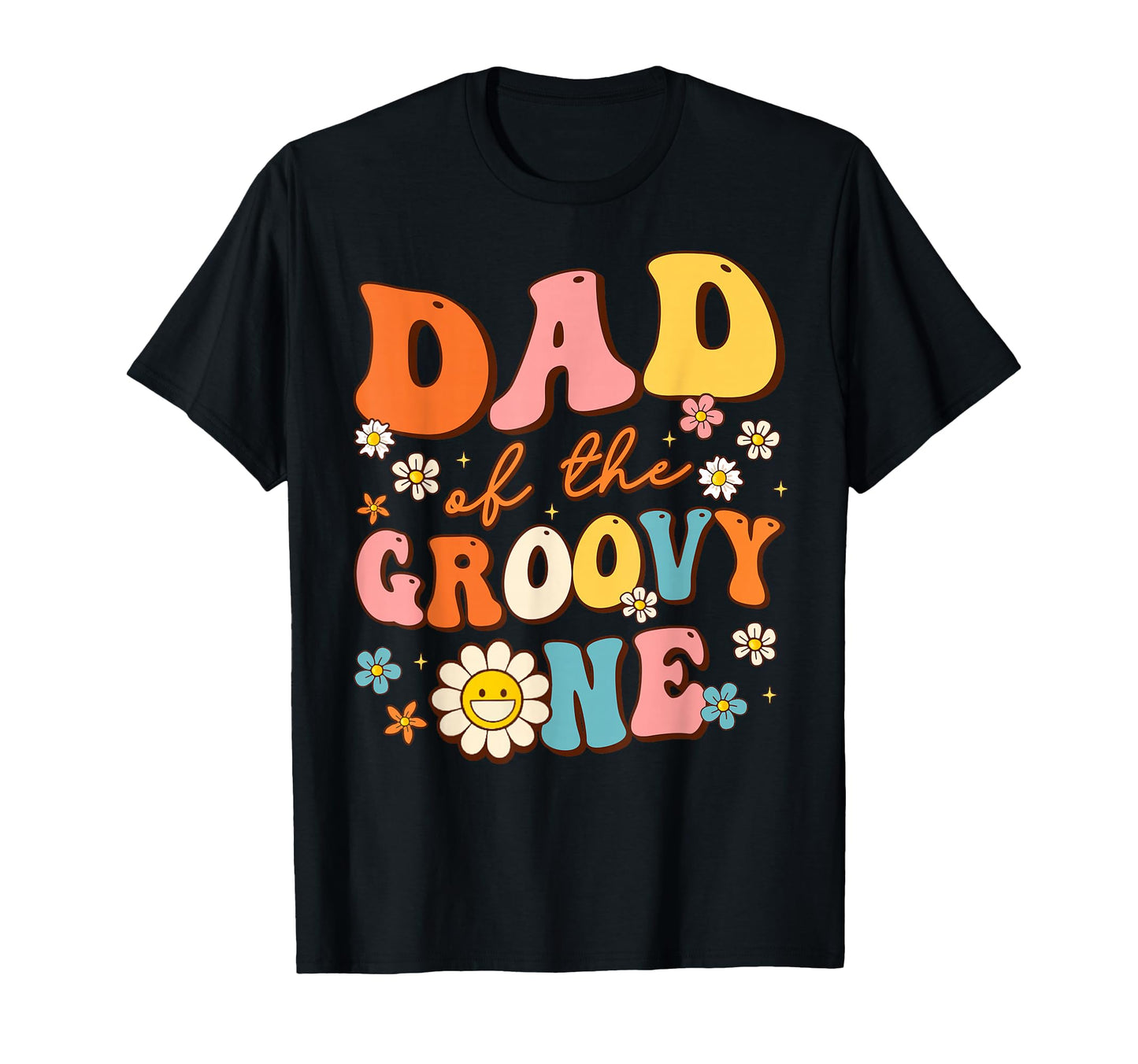Dad Groovy One 1St Birthday Pregnancy T-Shirt - Custom Art Print Unisex - T-Shirt, Sweatshirt, Hoodie