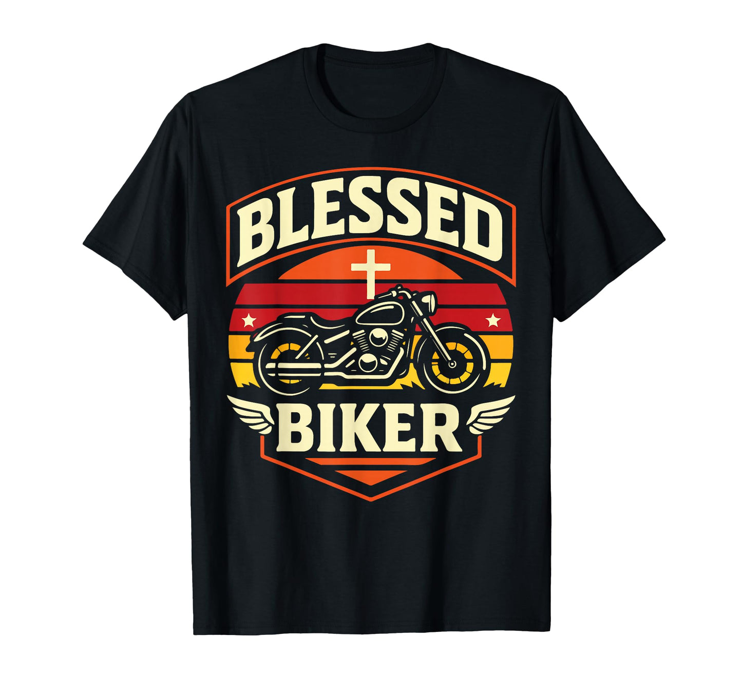 Christian Motorcycle Biker Blessed T-Shirt - Unique Graphic Men Women - T-Shirt, Sweatshirt, Hoodie