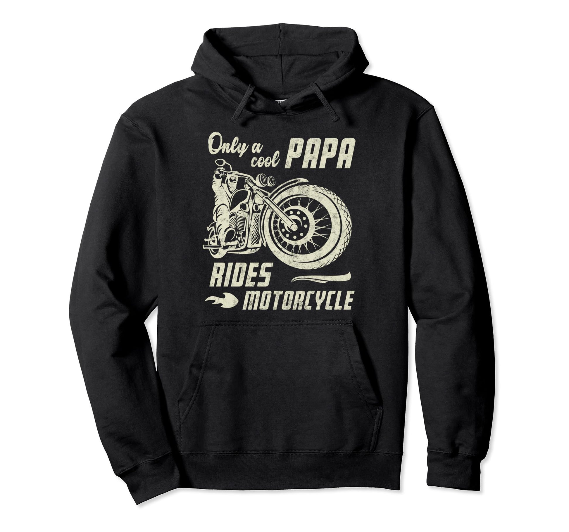 Only Dad Rides Motorcycle Fathers Day Hoodie - Custom Art Print for Adults - T-Shirt, Sweatshirt, Hoodie