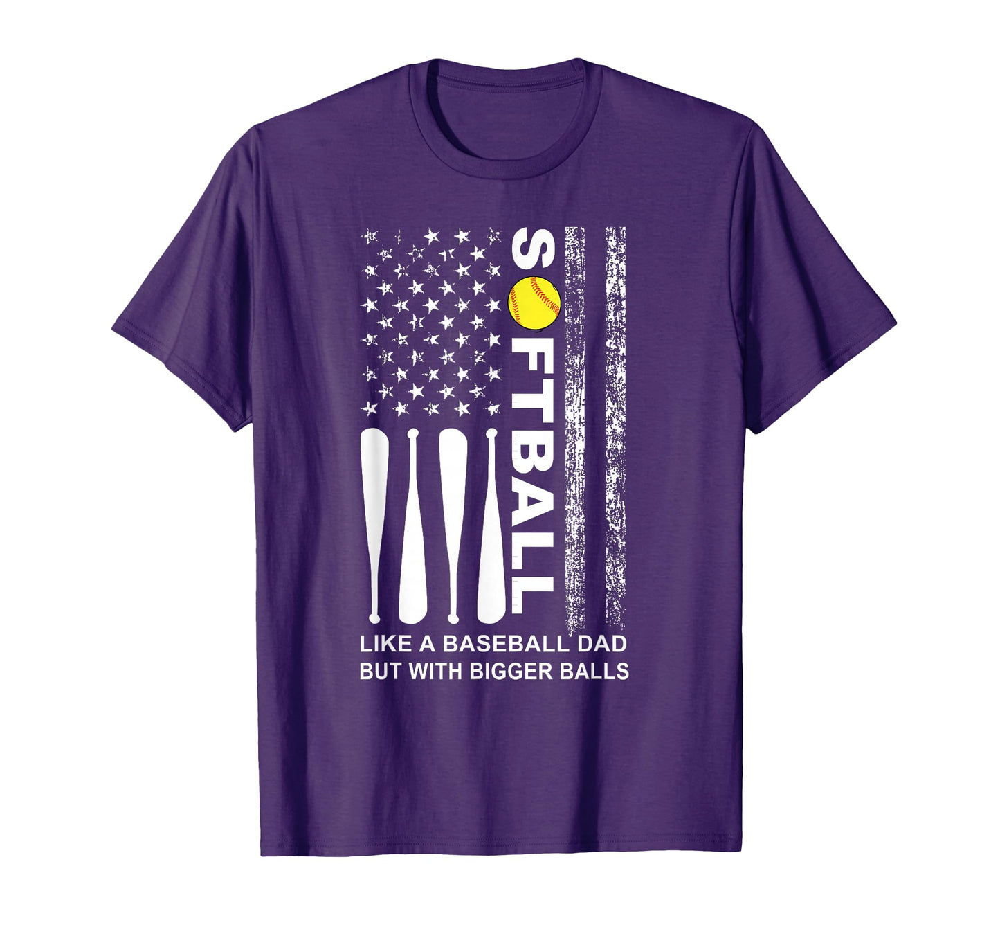 Mens Softball Dad Like Baseball But T-Shirt - Aesthetic Graphic Unisex - T-Shirt, Sweatshirt, Hoodie