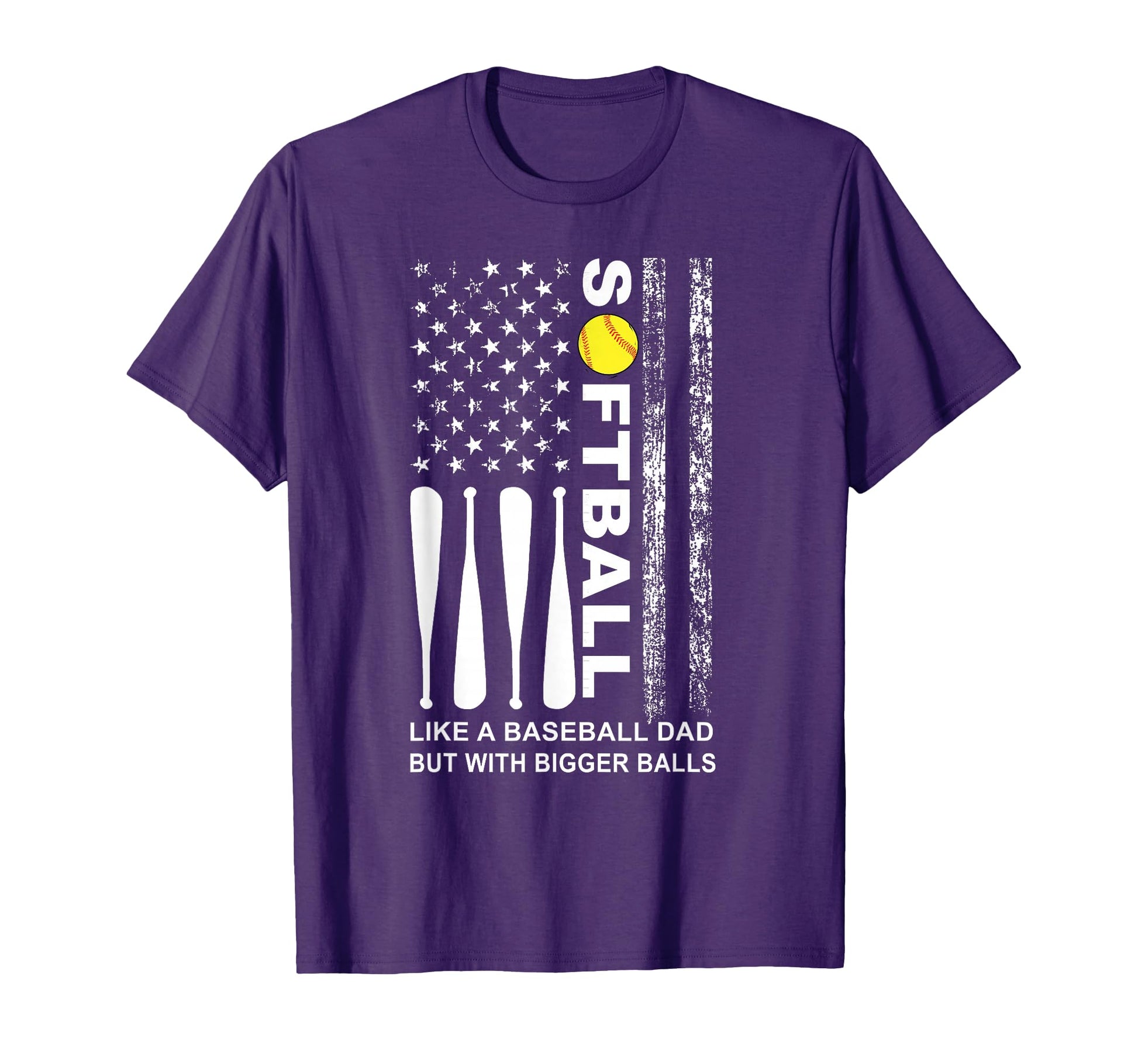 Mens Softball Dad Like Baseball But T-Shirt - Aesthetic Graphic Unisex - T-Shirt, Sweatshirt, Hoodie