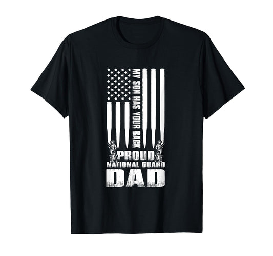 Army Dad My Son Has Your Back Proud T-Shirt - Trendy Graphic for Adults - T-Shirt, Sweatshirt, Hoodie