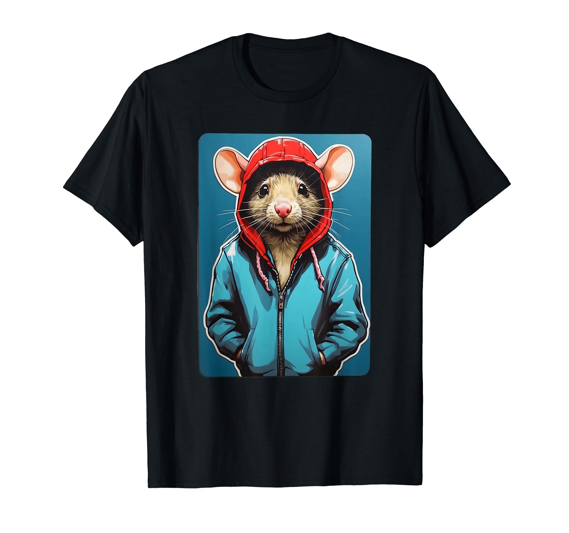 Rat Rodent Hoodie - Minimalist Print Men Women - T-Shirt, Sweatshirt, Hoodie