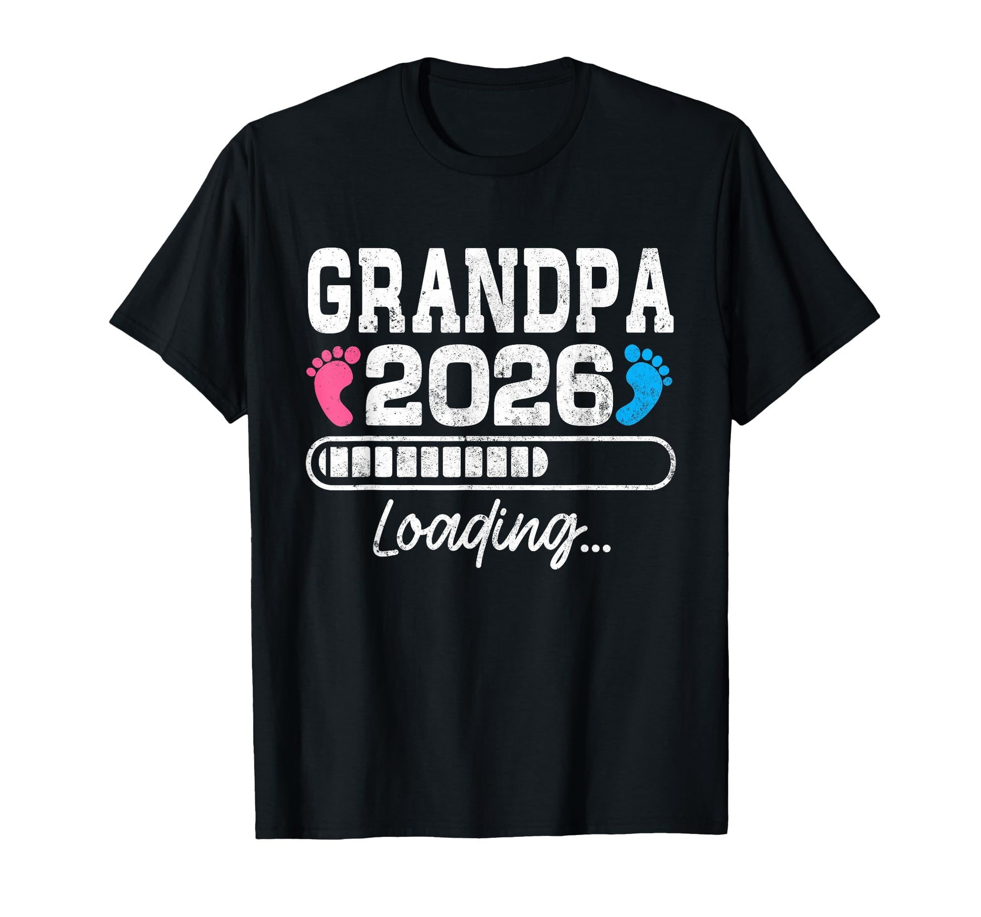 Grandpa 2026 Loading Promoted To Grandpa T-Shirt - Graphic Print Unisex - T-Shirt, Sweatshirt, Hoodie