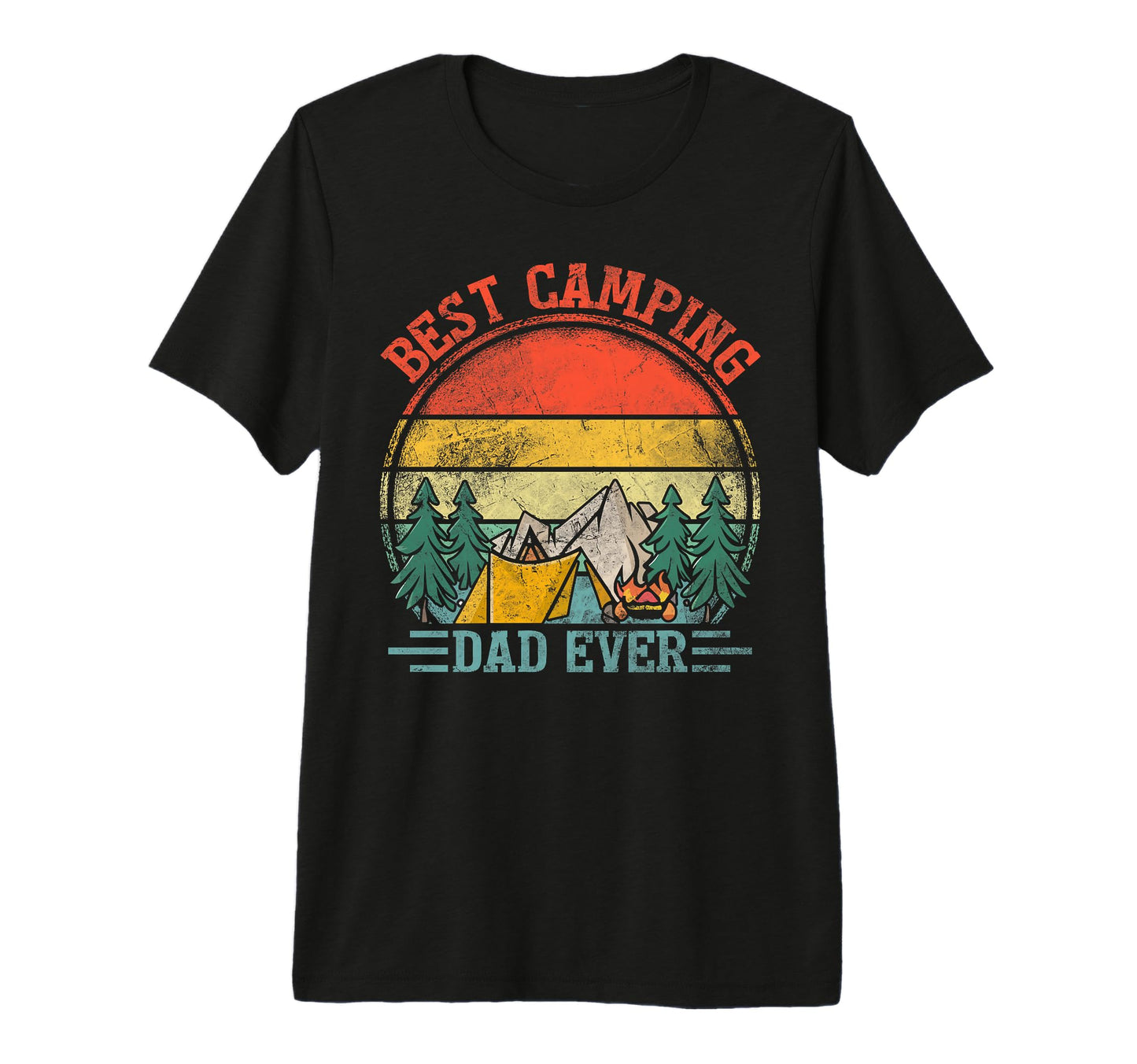Best Camping Dad Ever Funny Fathers Day T-Shirt - Graphic Print for Adults - T-Shirt, Sweatshirt, Hoodie