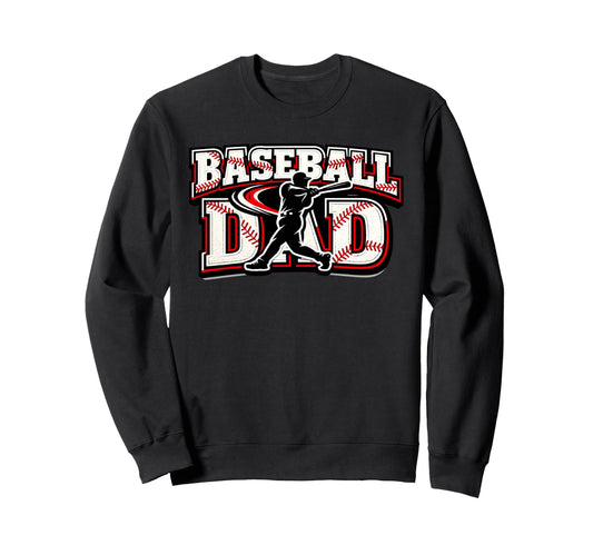 Baseball Dad Game Day Varsity Sweatshirt - Novelty Apparel Men Women - T-Shirt, Sweatshirt, Hoodie