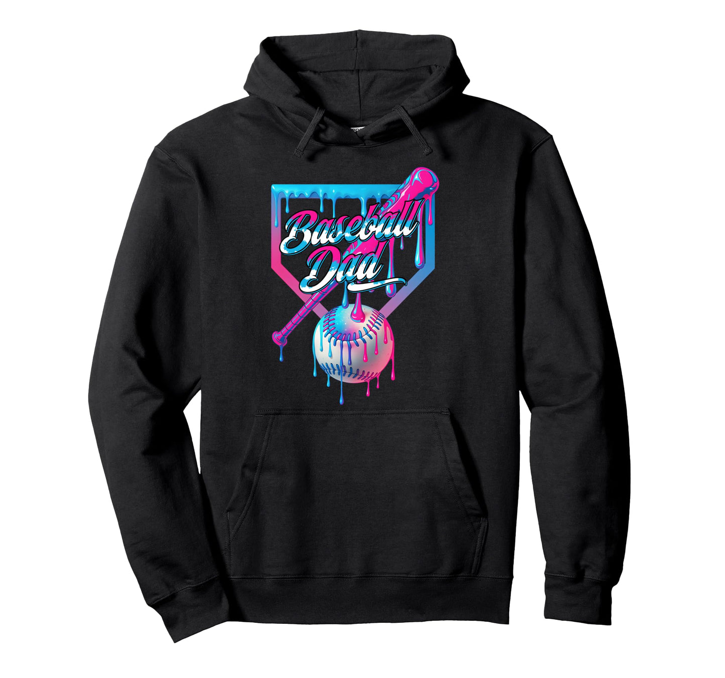 Funny Dad Dada Fathers Day Baseball Ice Hoodie - Streetwear Style Unisex - T-Shirt, Sweatshirt, Hoodie