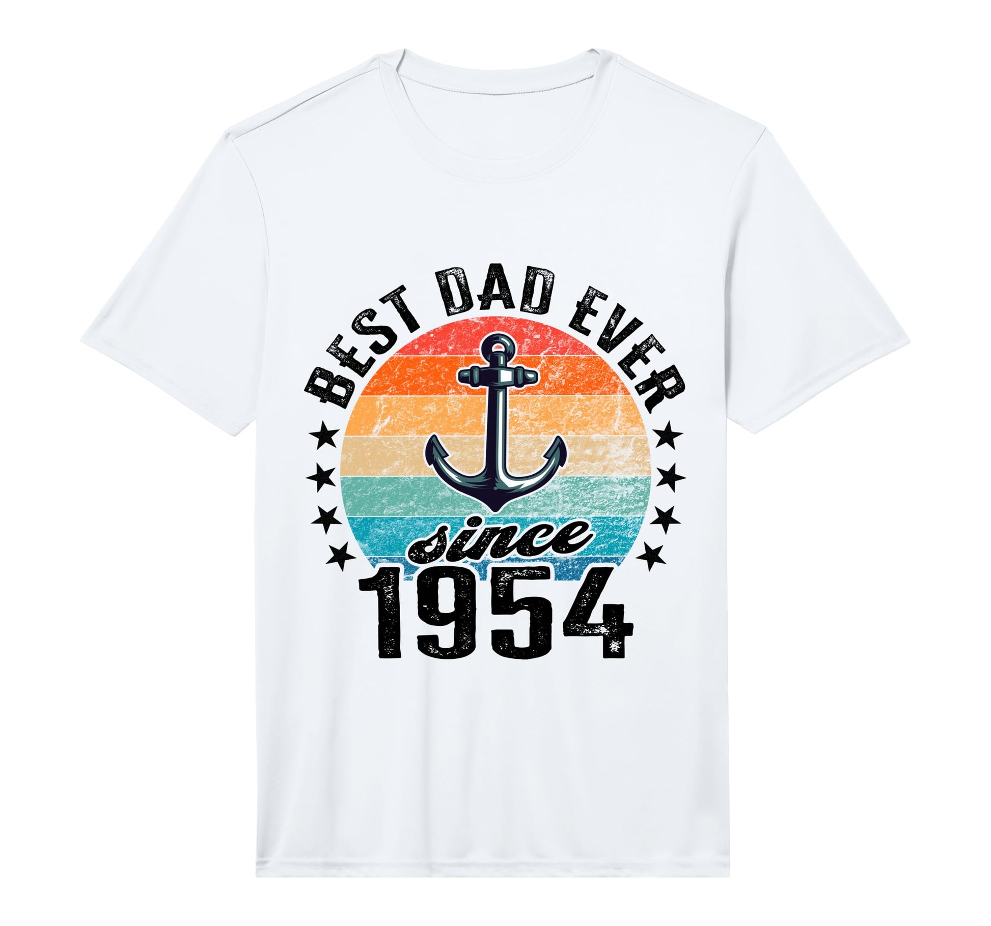 Best Dad World No Joke Dad Since 1954 T-Shirt - Custom Art Print Men Women - T-Shirt, Sweatshirt, Hoodie