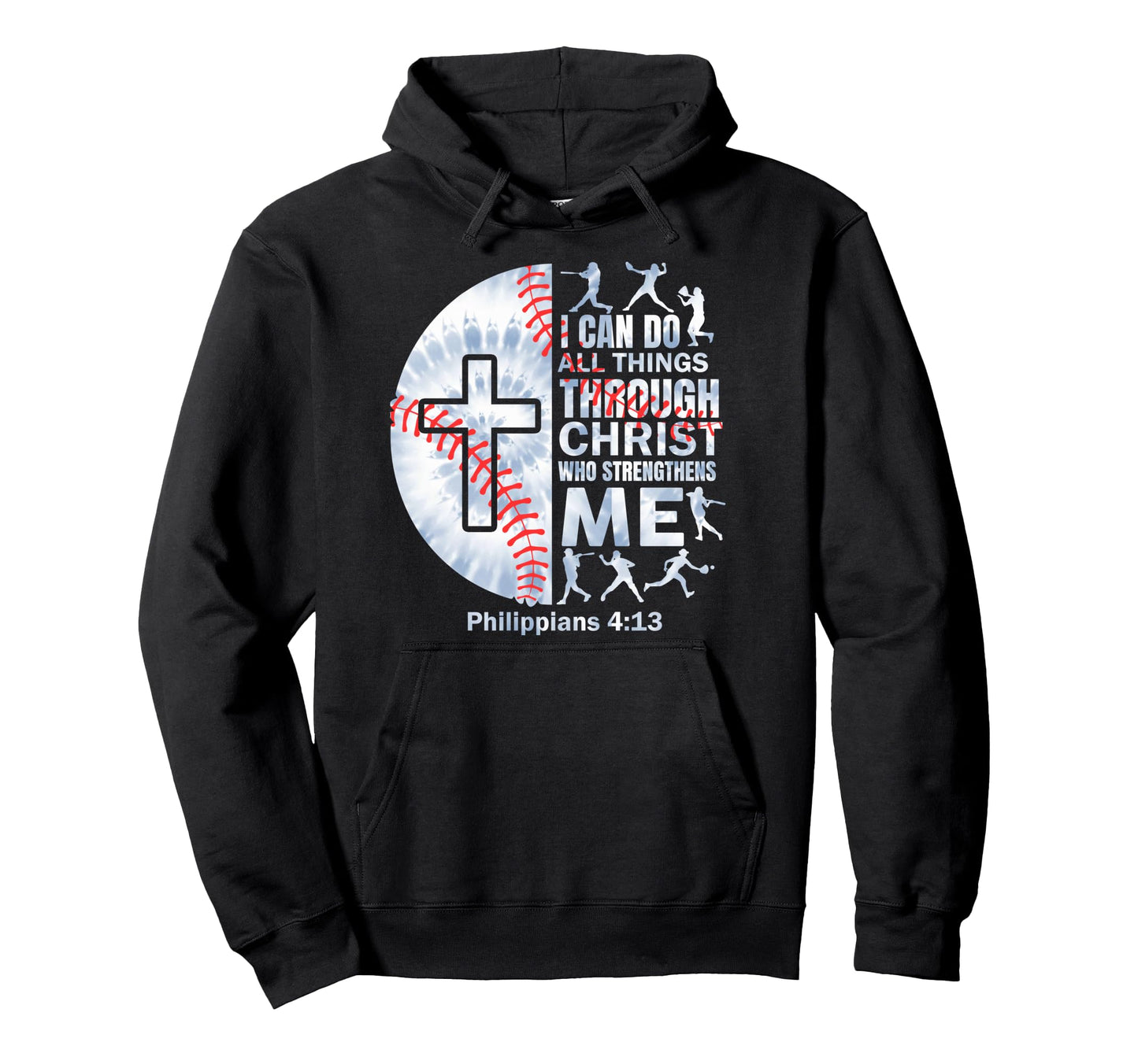Christian Baseball Player Team Religious Hoodie - Minimalist Print Unisex - T-Shirt, Sweatshirt, Hoodie