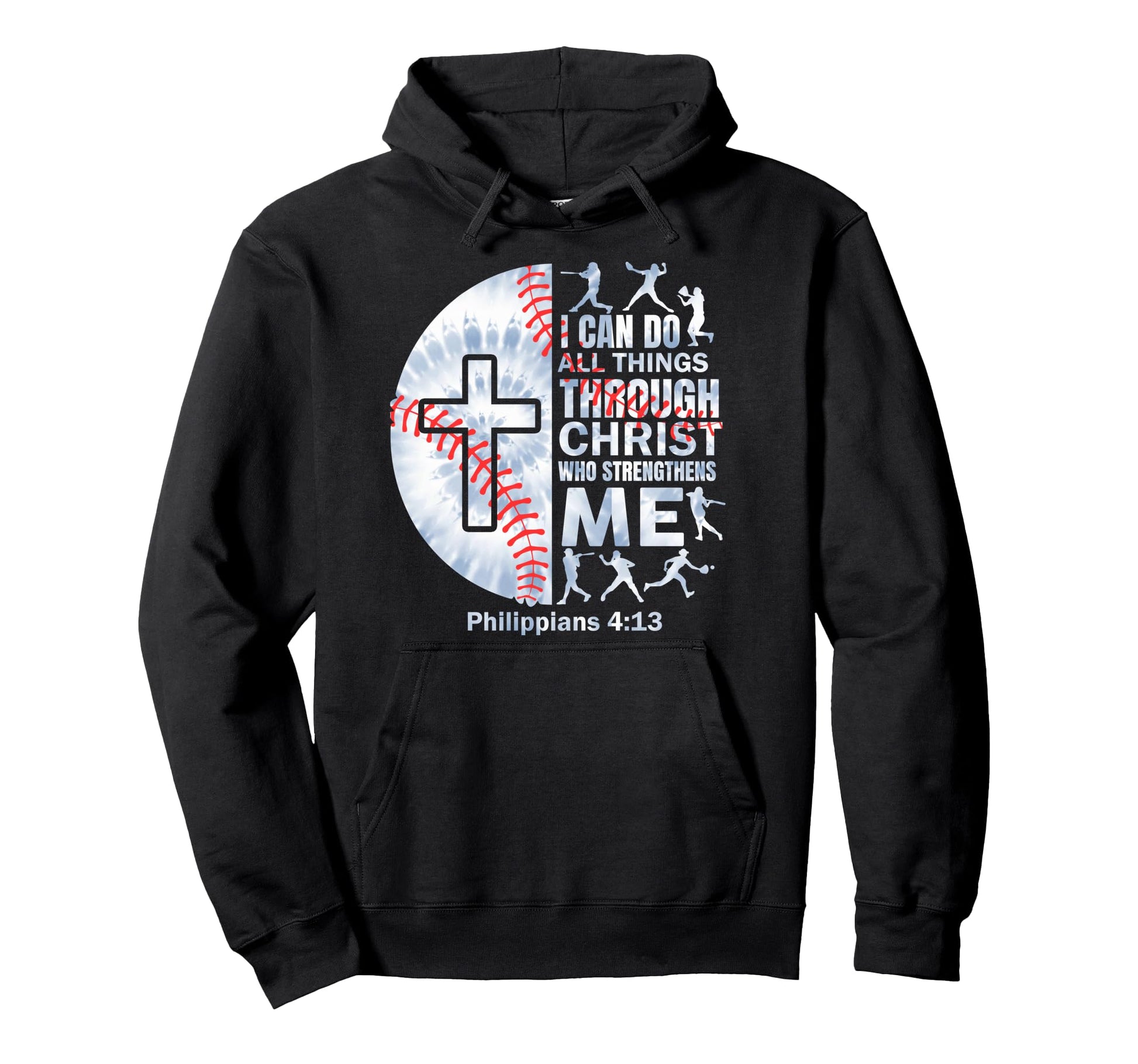 Christian Baseball Player Team Religious Hoodie - Minimalist Print Unisex - T-Shirt, Sweatshirt, Hoodie