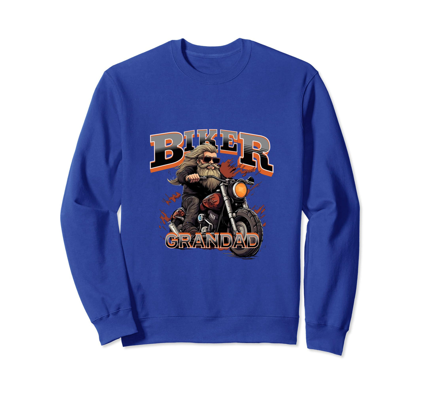 Mens Motorbike Biker Grandpa Sweatshirt - Custom Art Print Unisex - T-Shirt, Sweatshirt, Hoodie