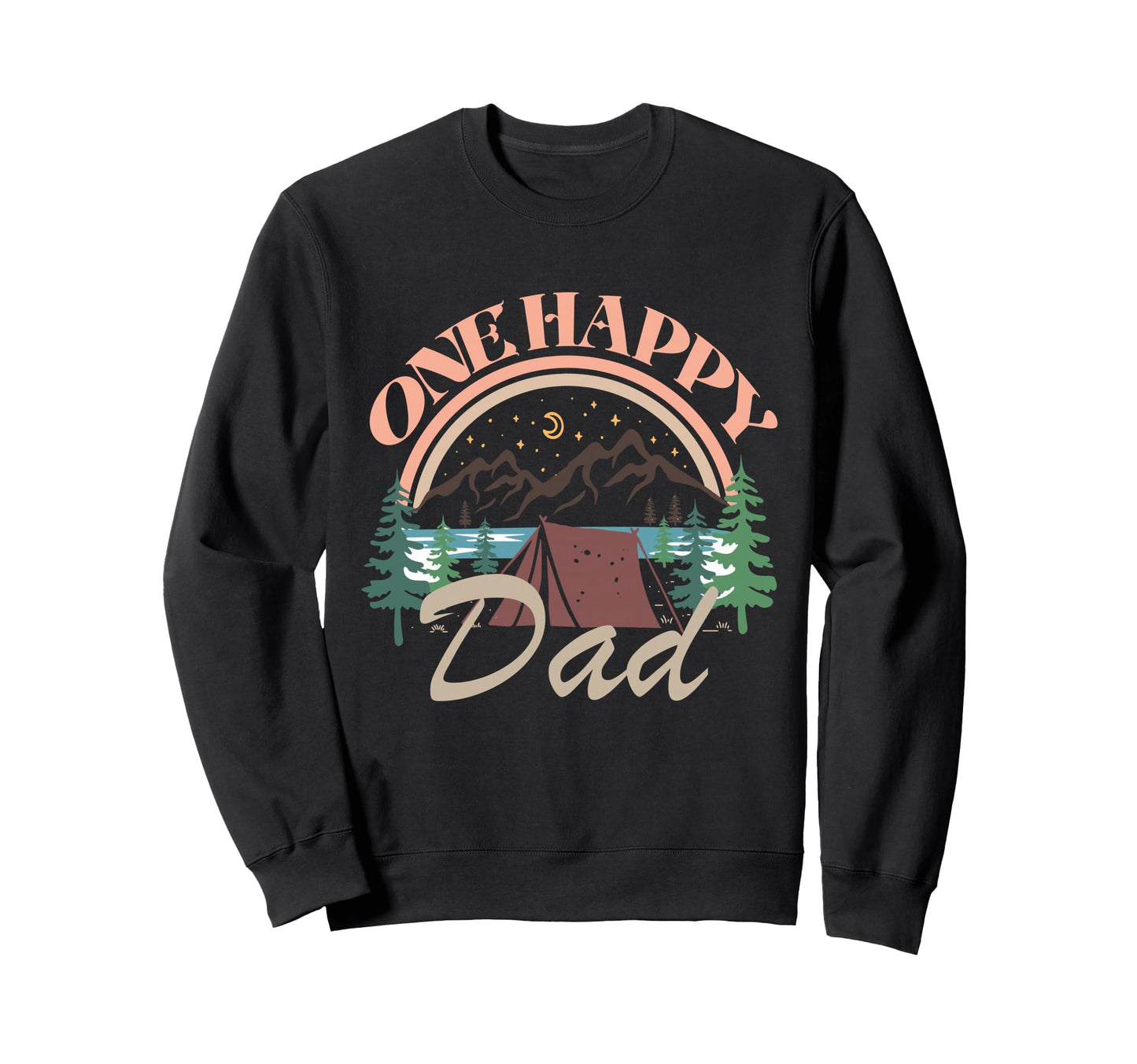 One Happy Dad First Birthday Sweatshirt - Custom Art Print for Adults - T-Shirt, Sweatshirt, Hoodie